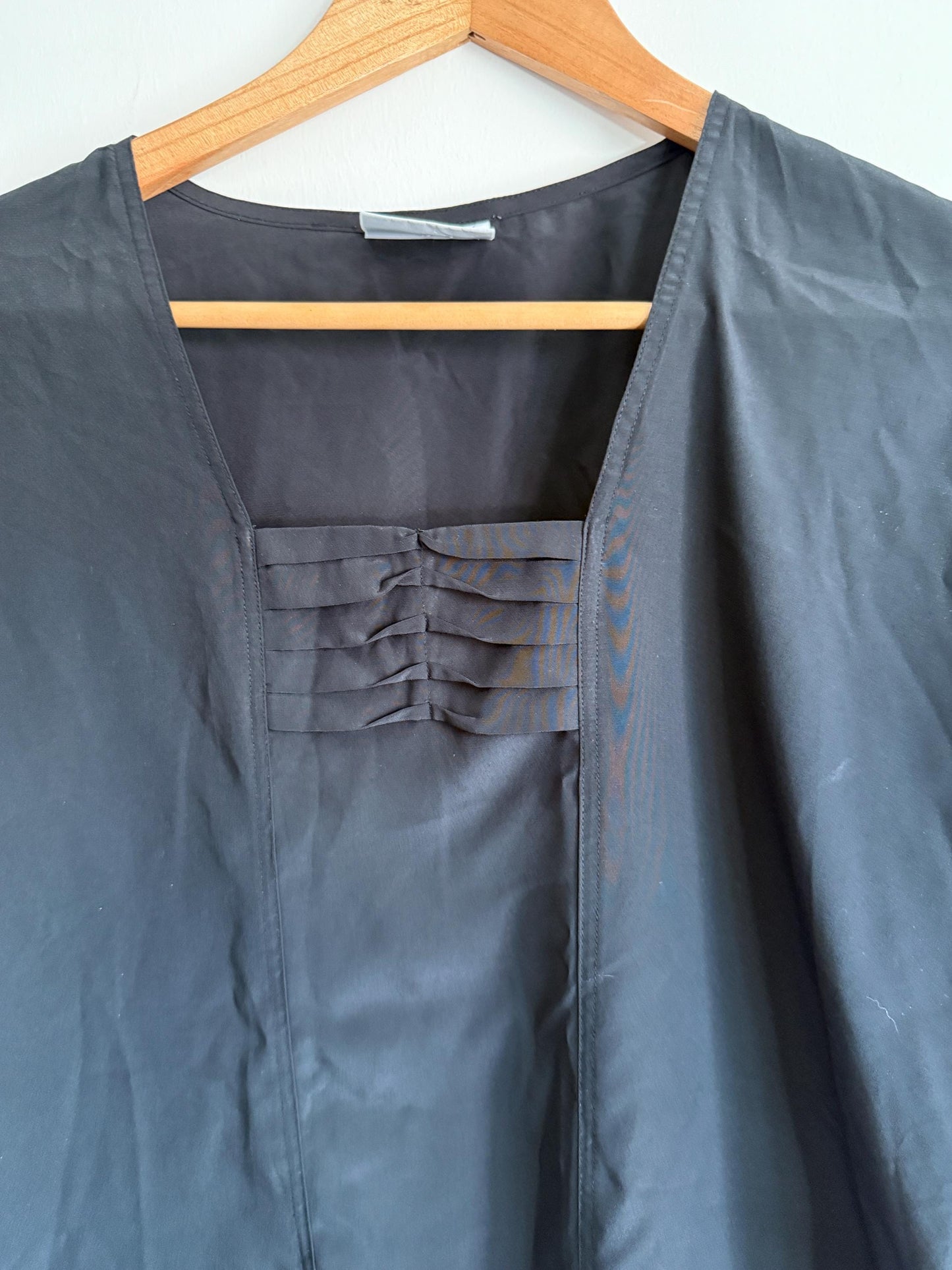 Vintage Black Minimalist Alexon Blouse | Boxy Cotton Top | Capsule Wardrobe | Scandinavian Style | Smart Casual Women's Top