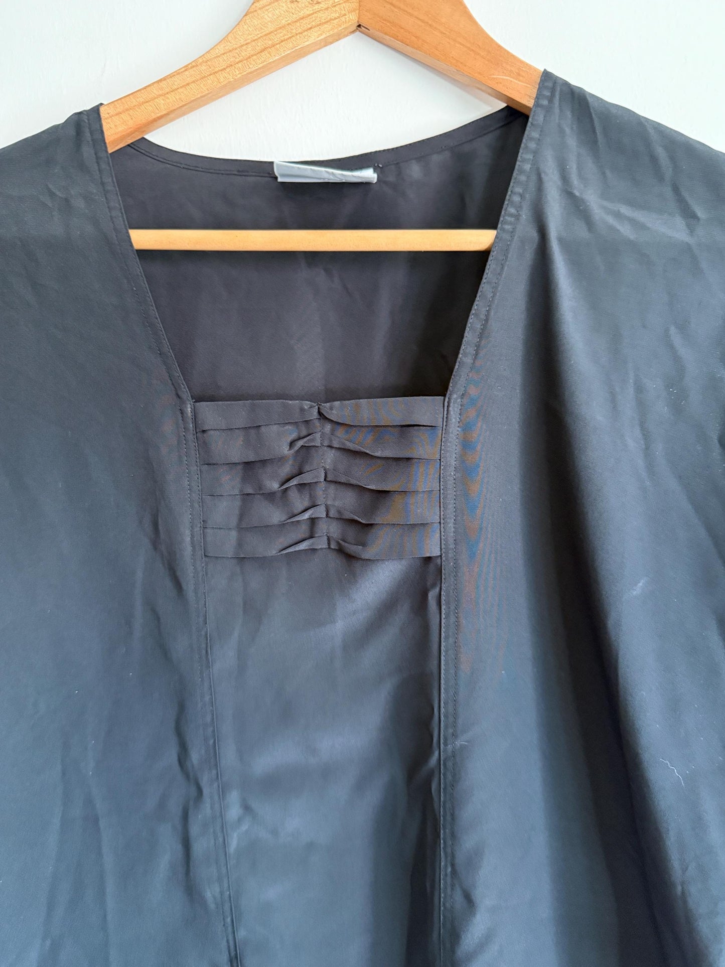 Vintage Black Minimalist Alexon Blouse | Boxy Cotton Top | Capsule Wardrobe | Scandinavian Style | Smart Casual Women's Top