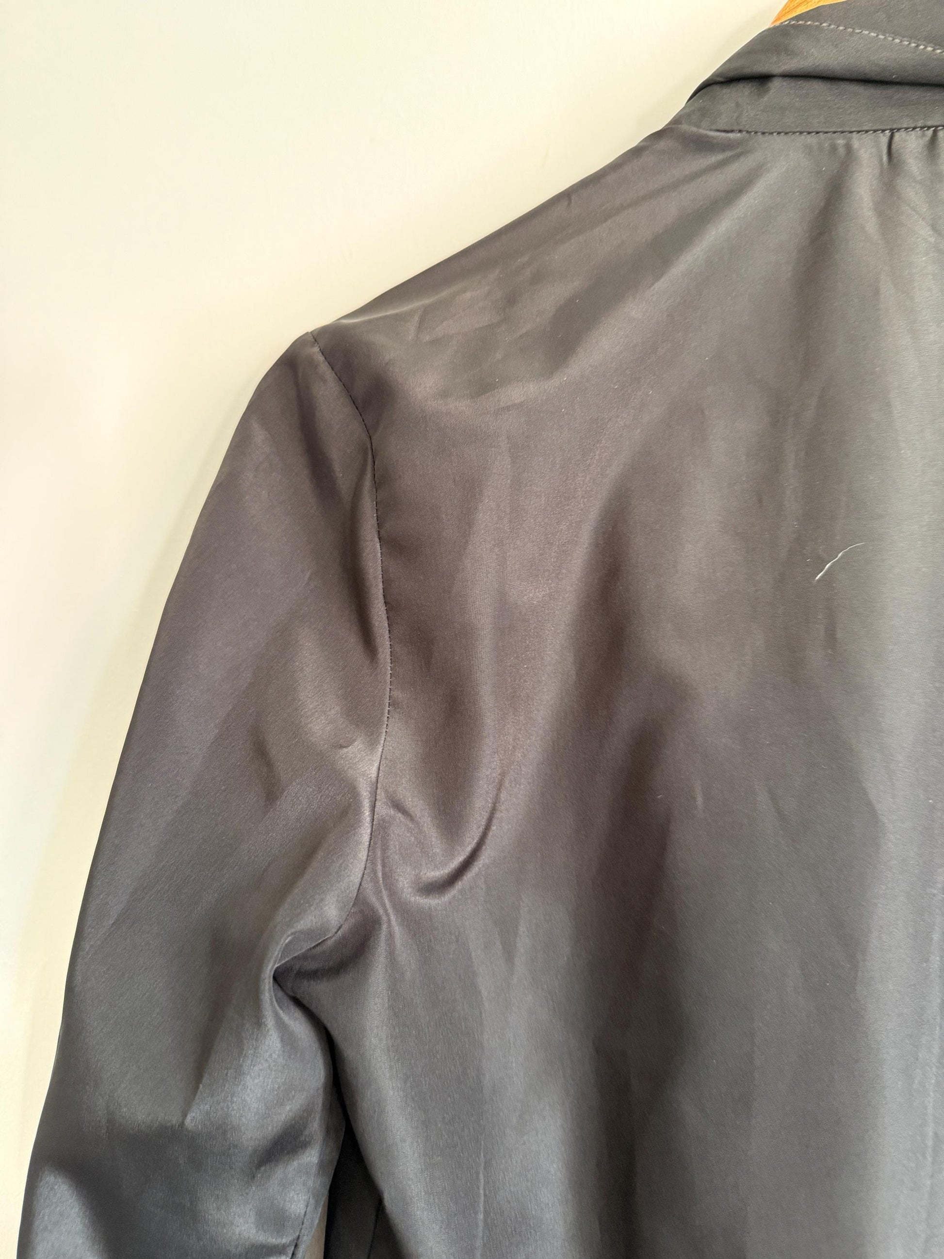 Vintage Black Satin Blouse | Debenhams Collection Shirt | 90s Smart Blouse | Minimalist Evening Shirt | UK 16