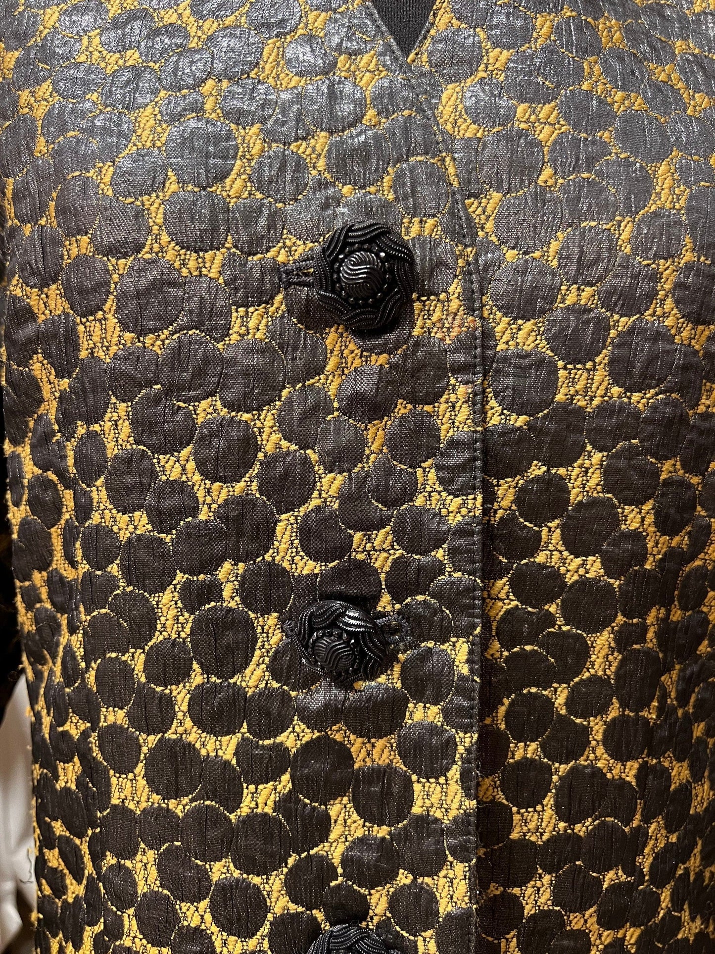 Vintage Hardy Amies Blazer Evening Jacket Leopard Print - 12 - Longline