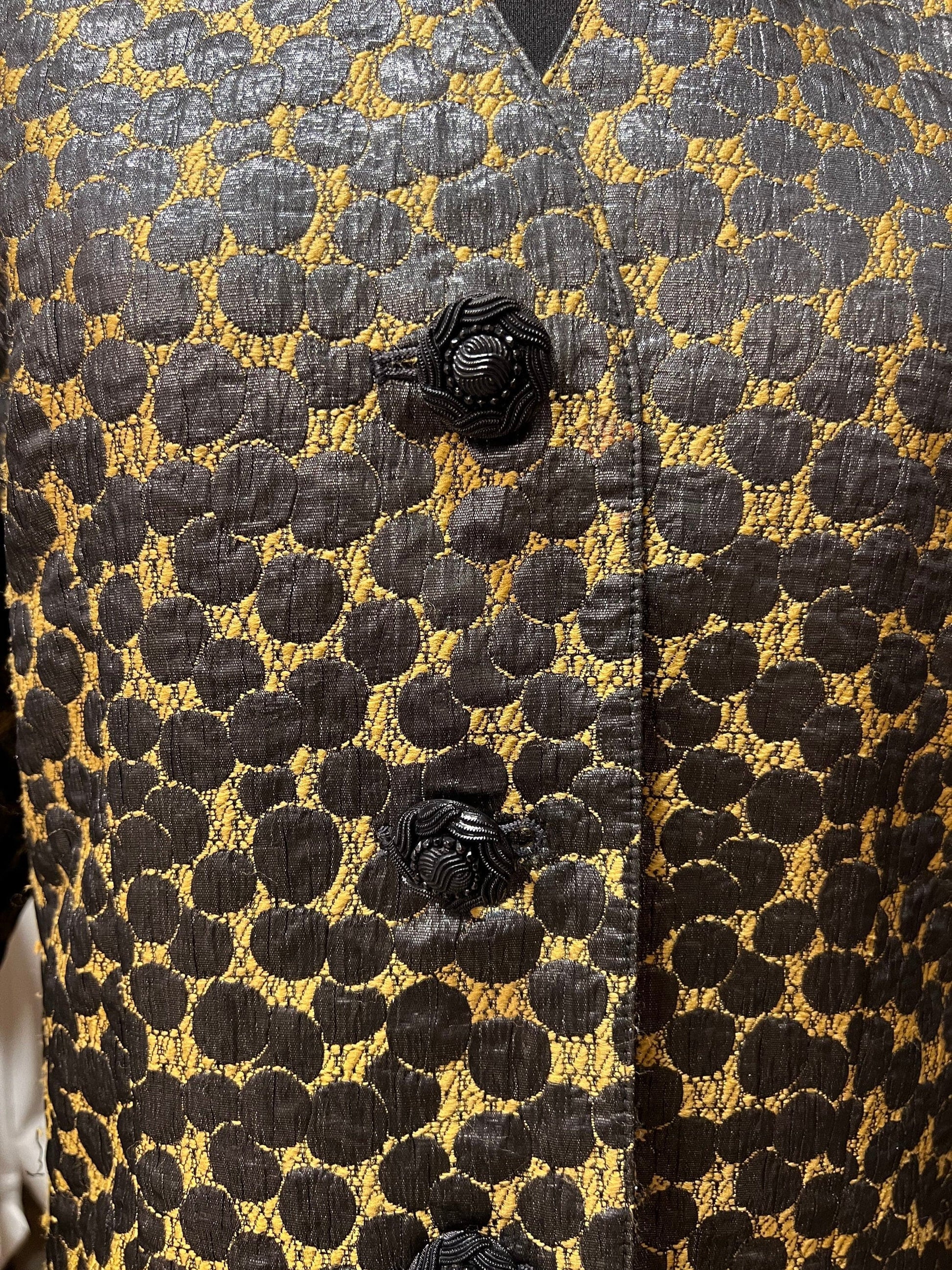Vintage Hardy Amies Blazer Evening Jacket Leopard Print - 12 - Longline