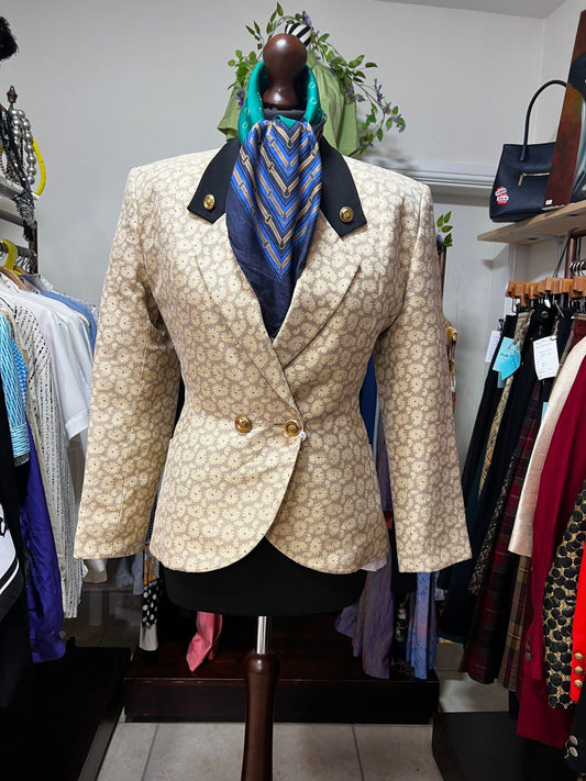 Rifat Ozbek Vintage Blazer late 1980’s early 1990s Tailored Paisley Blazer Jacket