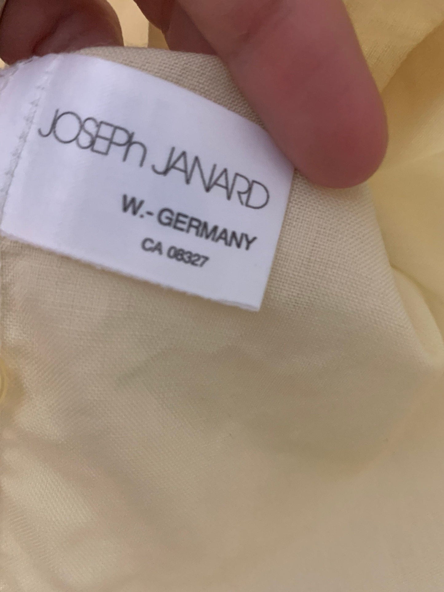 Yellow Joseph Janard Linen Blouse - Long Sleeve - Pale Yellow Oversize Blouse - 80s