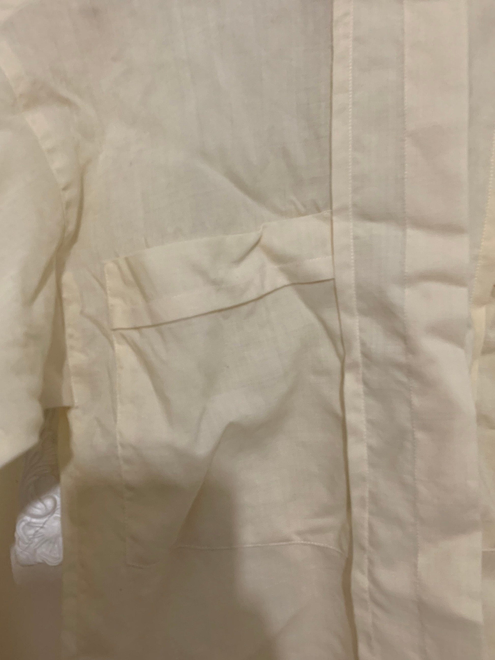 Yellow Joseph Janard Linen Blouse - Long Sleeve - Pale Yellow Oversize Blouse - 80s