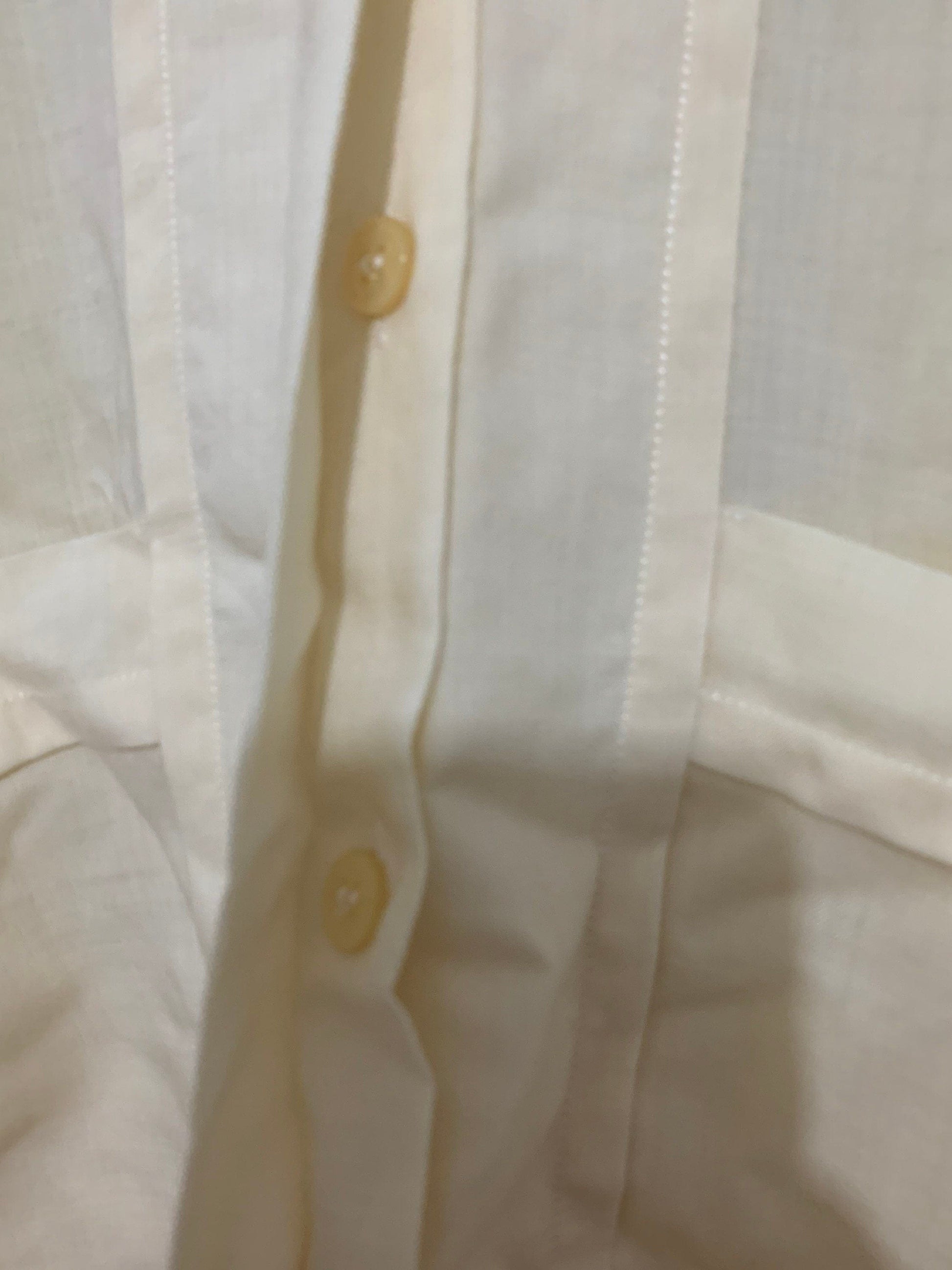 Yellow Joseph Janard Linen Blouse - Long Sleeve - Pale Yellow Oversize Blouse - 80s