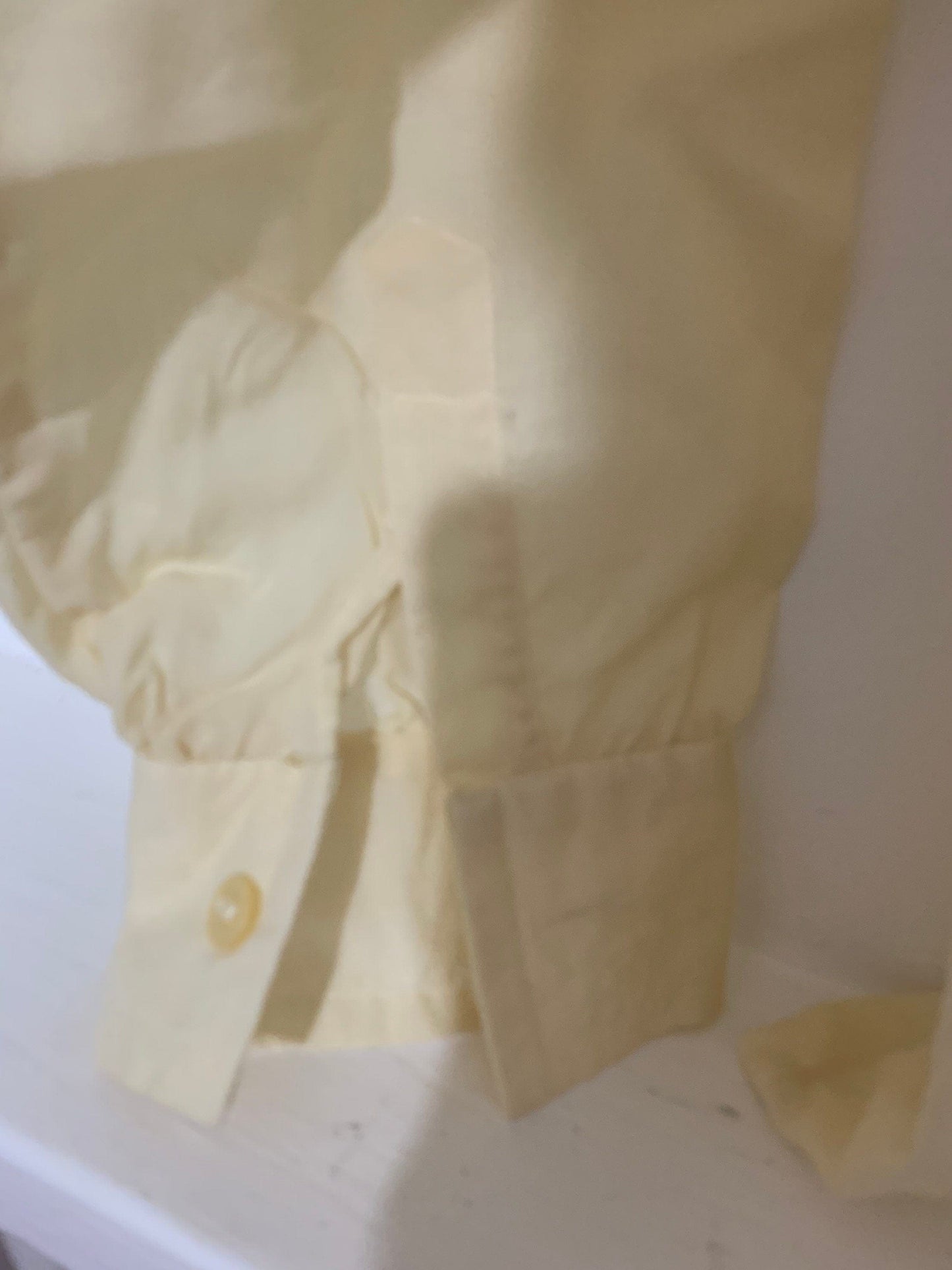 Yellow Joseph Janard Linen Blouse - Long Sleeve - Pale Yellow Oversize Blouse - 80s