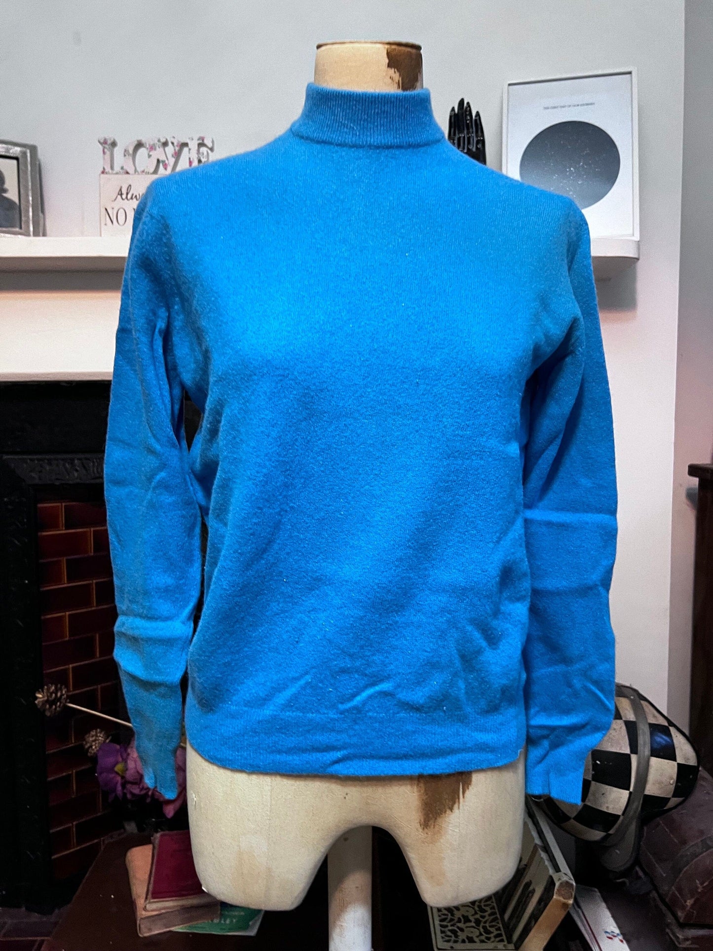 Vintage blue jumper lambswool jumper powder blue jumper, blue vintage knitwear, vintage pullover, vintage jumper, 1950s, vintage knitwear