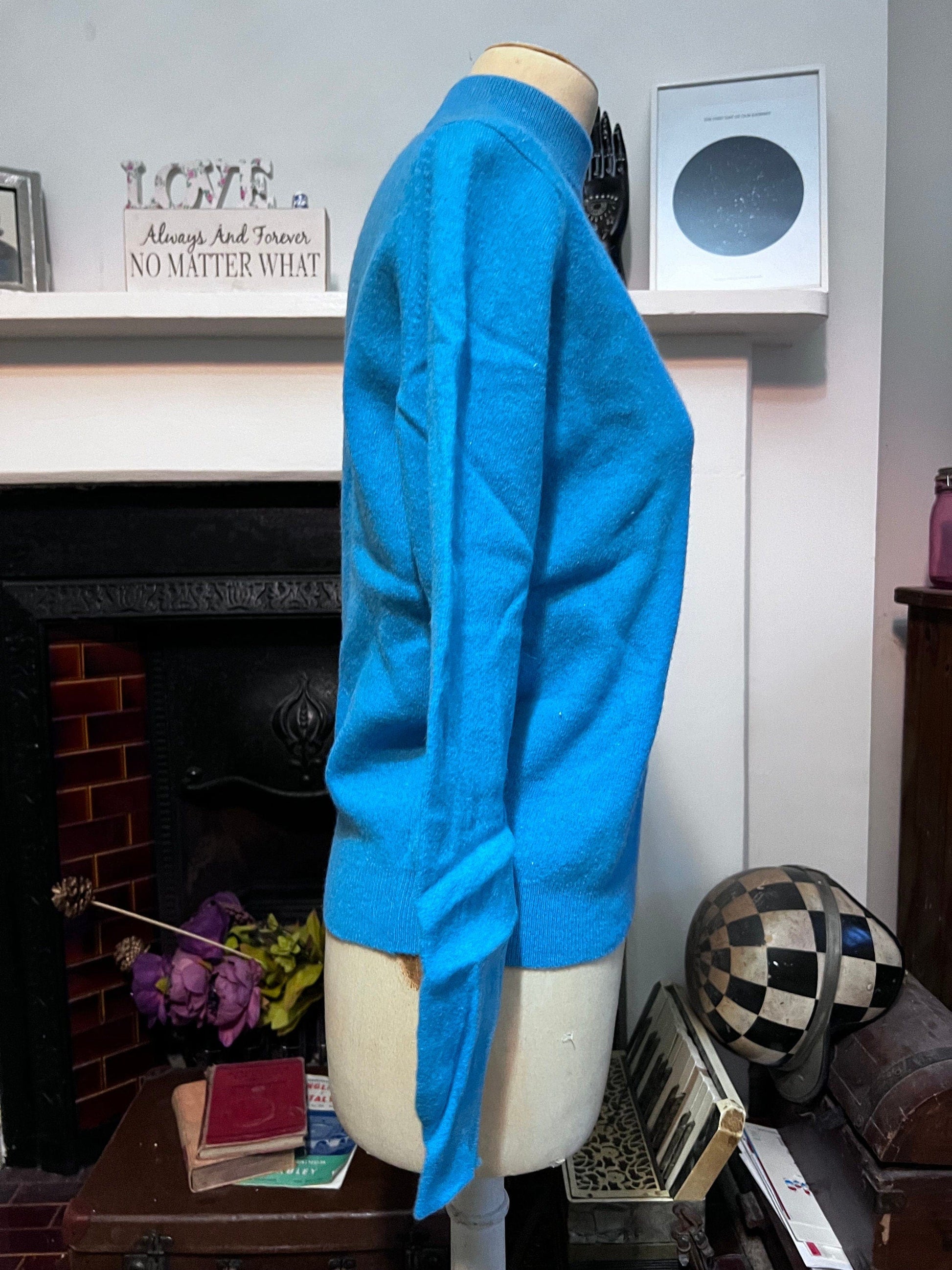 Vintage blue jumper lambswool jumper powder blue jumper, blue vintage knitwear, vintage pullover, vintage jumper, 1950s, vintage knitwear