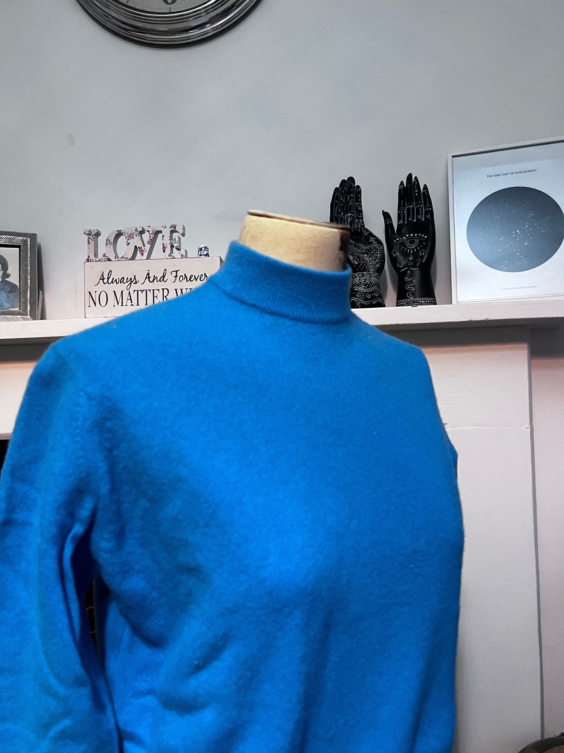 Vintage blue jumper lambswool jumper powder blue jumper, blue vintage knitwear, vintage pullover, vintage jumper, 1950s, vintage knitwear