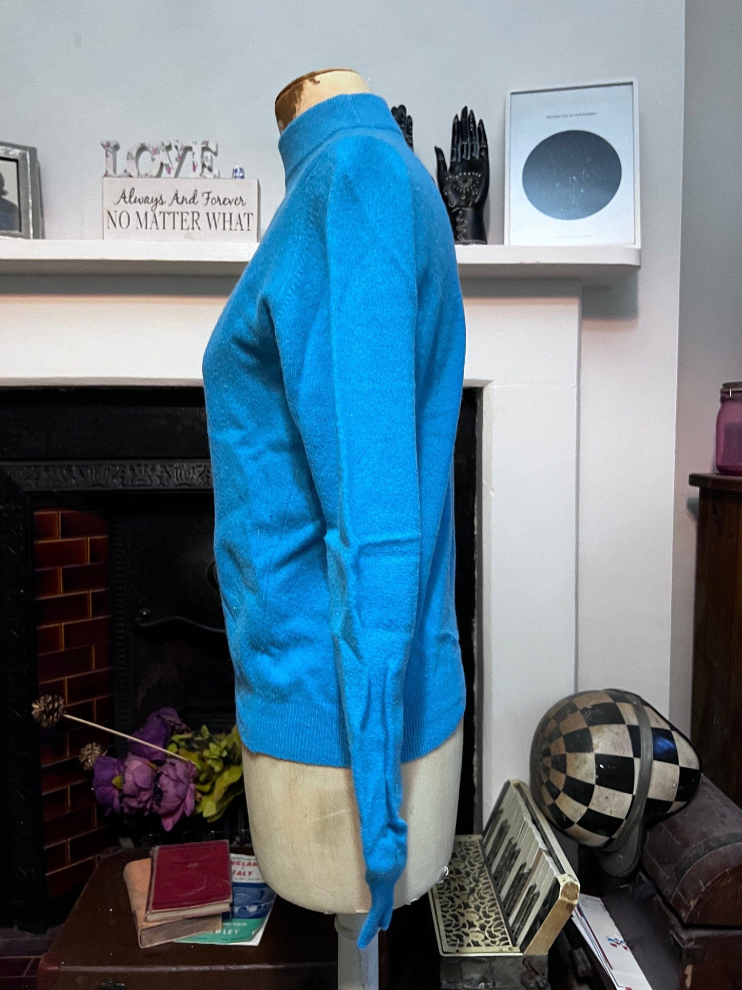 Vintage blue jumper lambswool jumper powder blue jumper, blue vintage knitwear, vintage pullover, vintage jumper, 1950s, vintage knitwear
