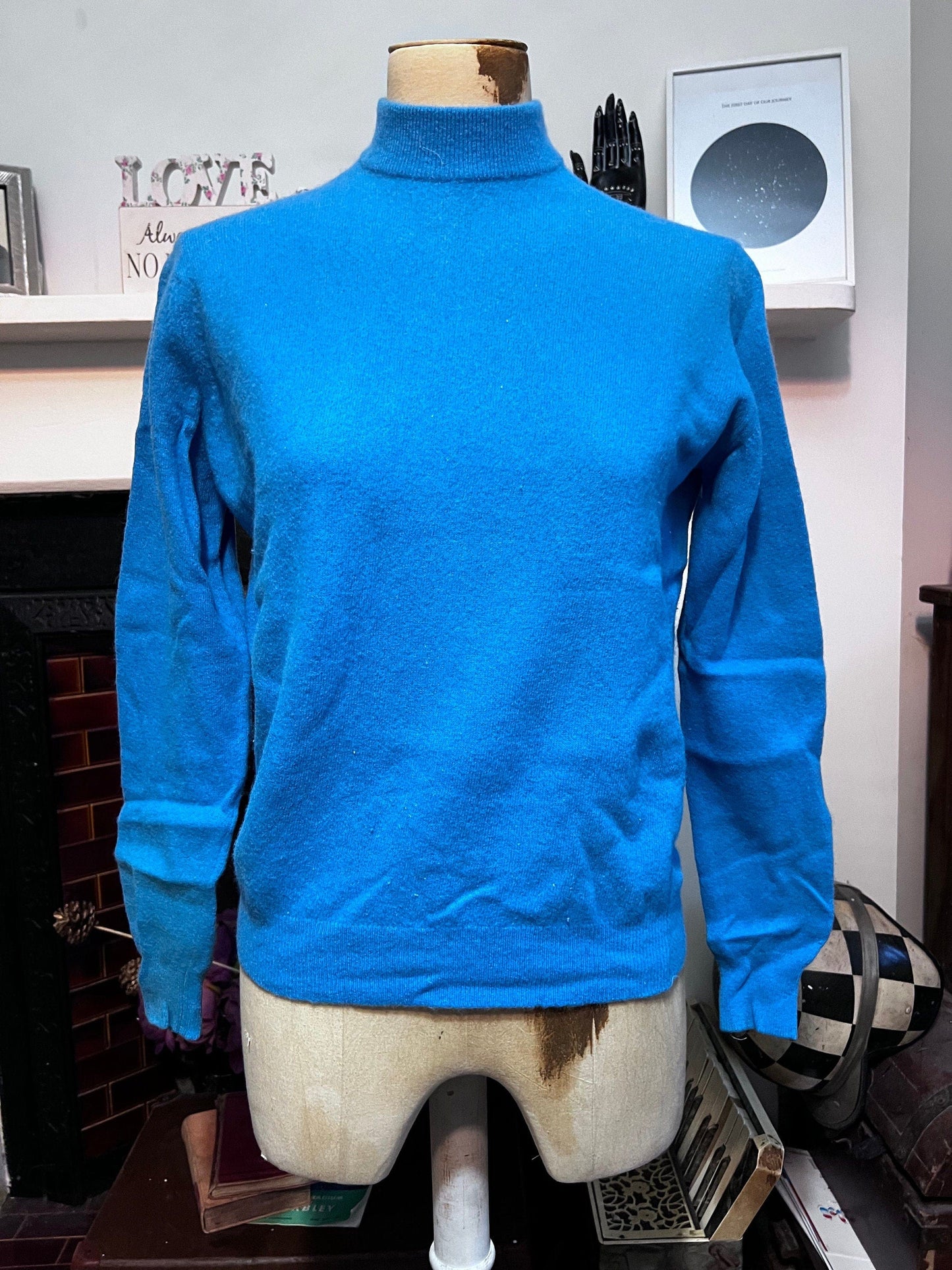 Vintage blue jumper lambswool jumper powder blue jumper, blue vintage knitwear, vintage pullover, vintage jumper, 1950s, vintage knitwear