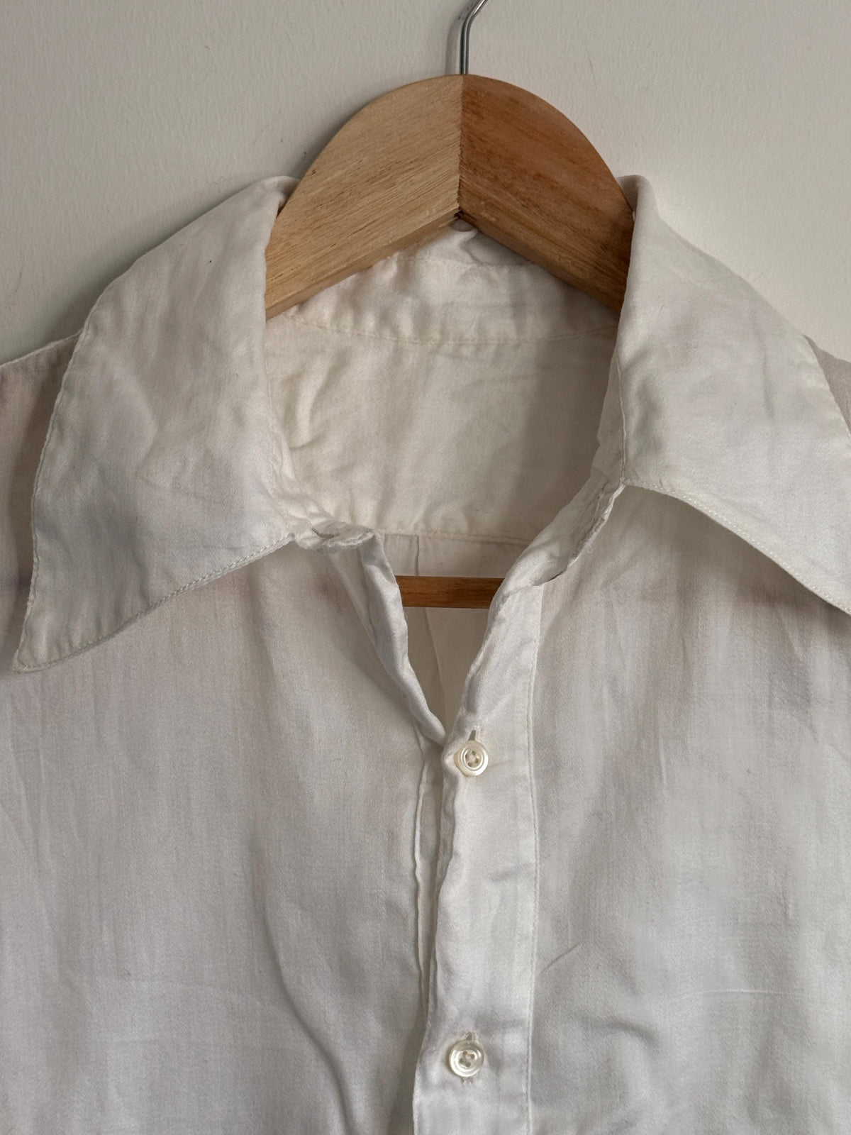 Vintage White Naval Style Cotton Drill Shirt British Sailor Pullover Work Shirt Maritime Military Style 1940s 1950s Utility Workwear Unisex