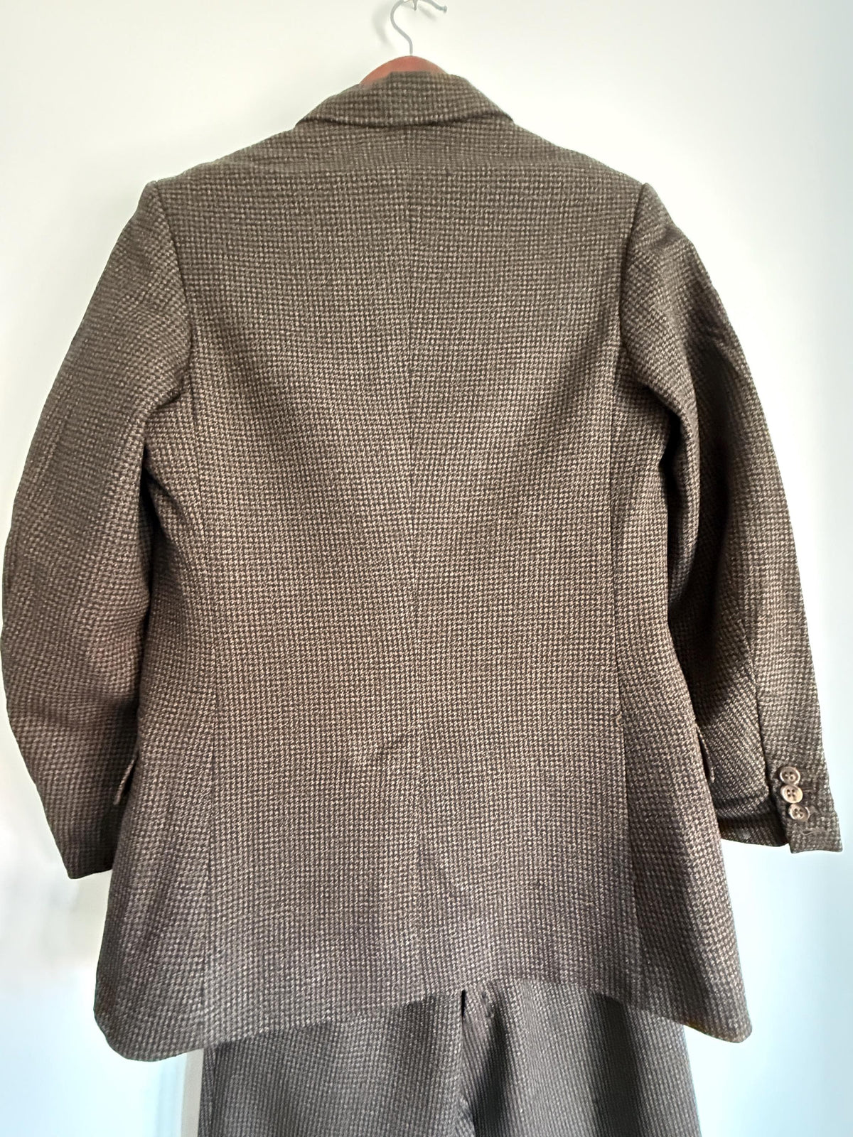 Vintage Men's Three Piece Suit Jerome Super Fine-Twist Wool Aucott Cirencester British Tailored Suit Heritage Country Tweed Size S
