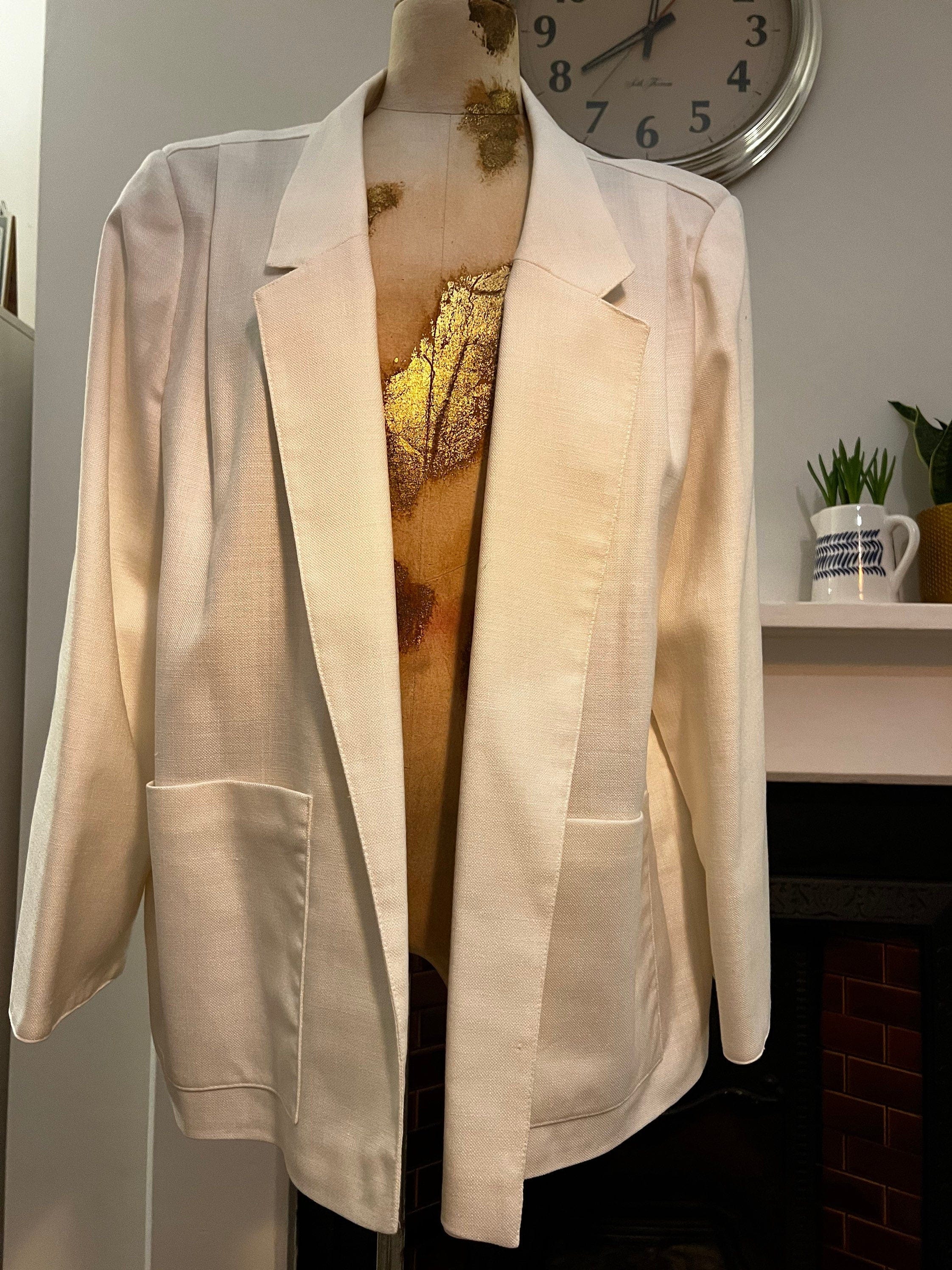 Ladies cream blazers discount uk