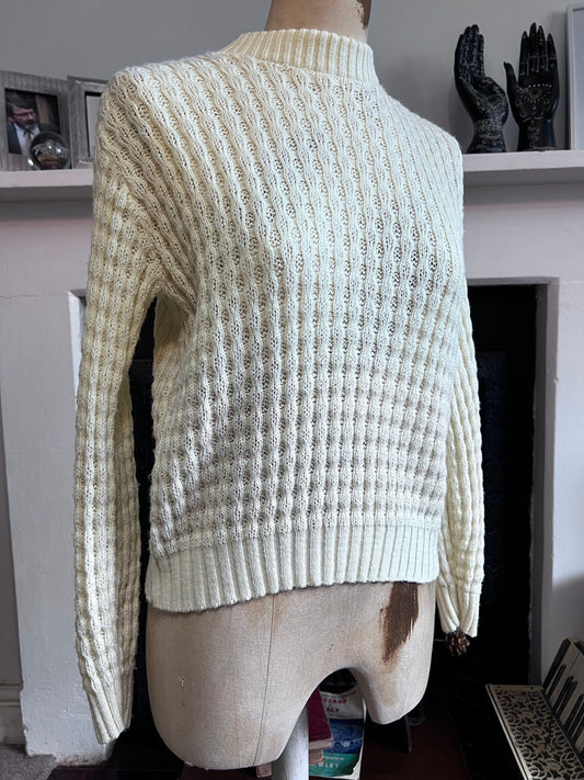 Vintage cream jumper acrylic jumper cream jumper, cream vintage knitwear, vintage pullover, vintage jumper, 1950s Vintage jumper, pullover
