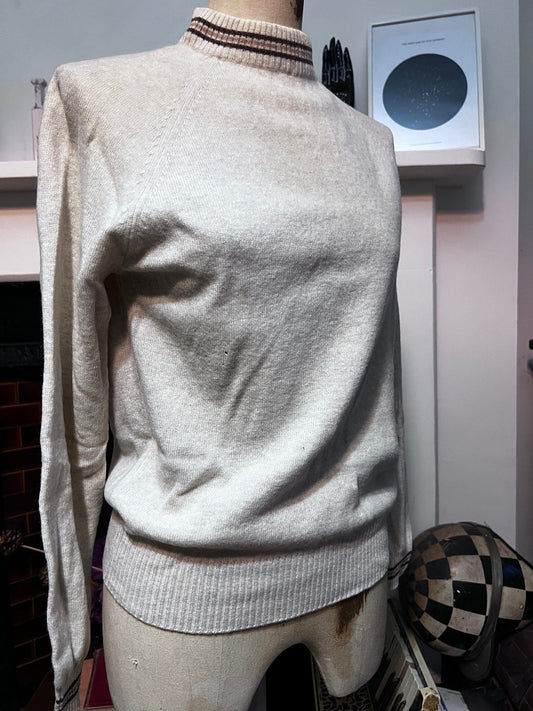 Vintage cream jumper lambswool jumper cream jumper, cream vintage knitwear, vintage pullover, vintage jumper, 1950s Vintage jumper, pullover