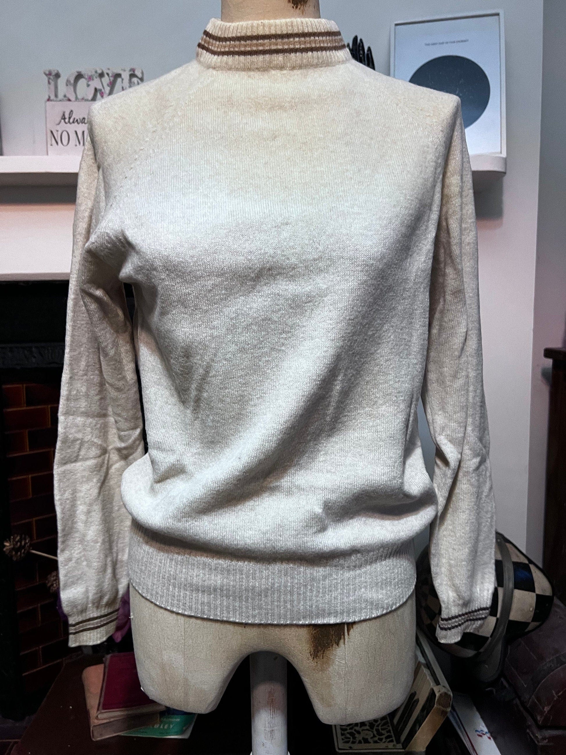 Vintage cream jumper lambswool jumper cream jumper, cream vintage knitwear, vintage pullover, vintage jumper, 1950s Vintage jumper, pullover