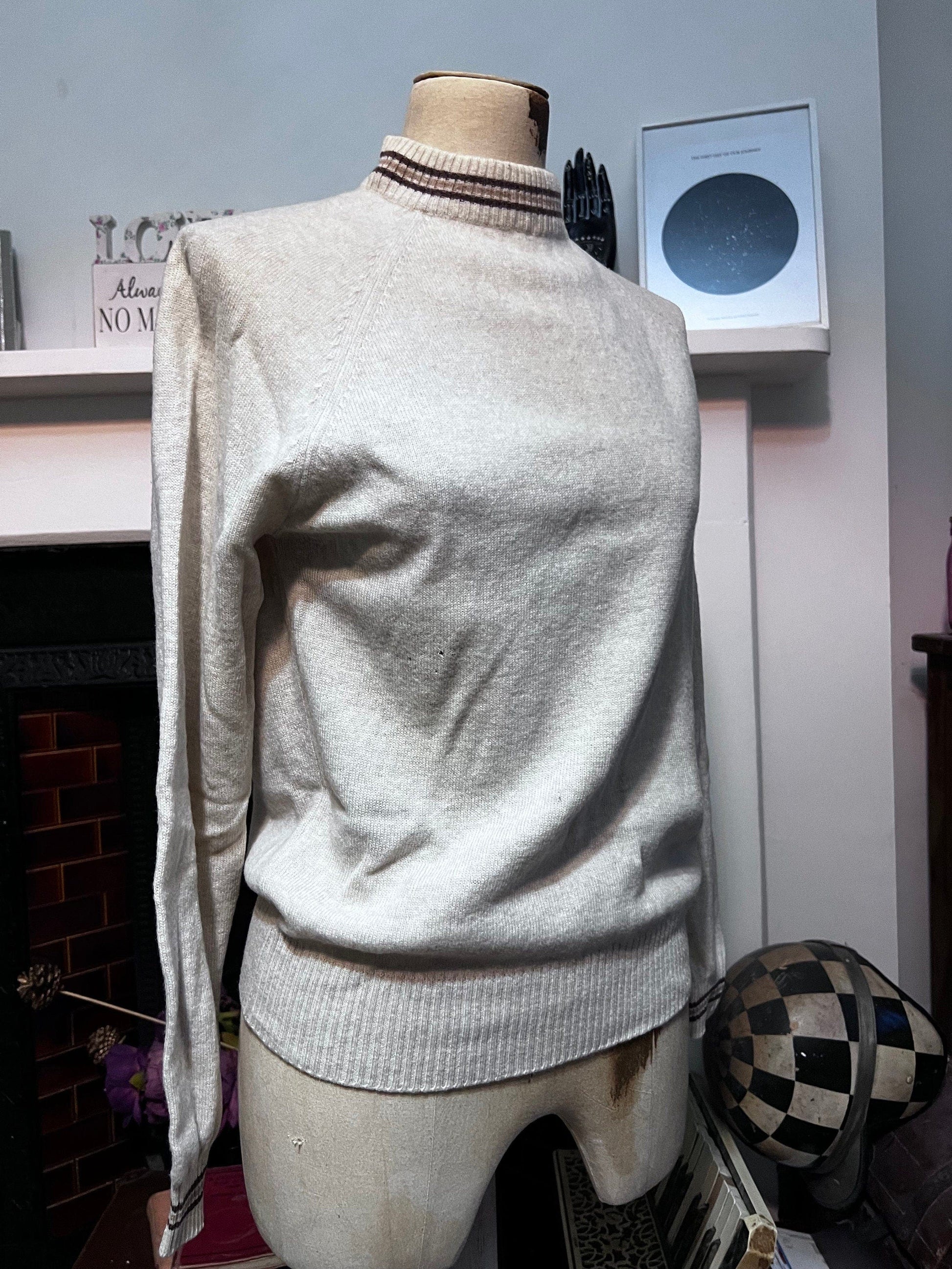 Vintage cream jumper lambswool jumper cream jumper, cream vintage knitwear, vintage pullover, vintage jumper, 1950s Vintage jumper, pullover