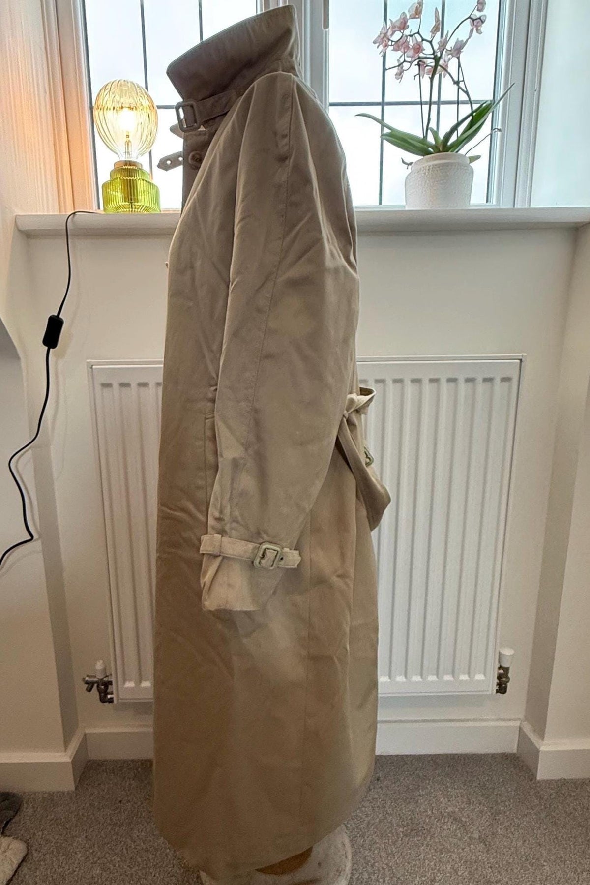Vintage Dannimac Trench Coat – Beige Mac / Raincoat, Size UK 12–14, Classic 1980s Style
