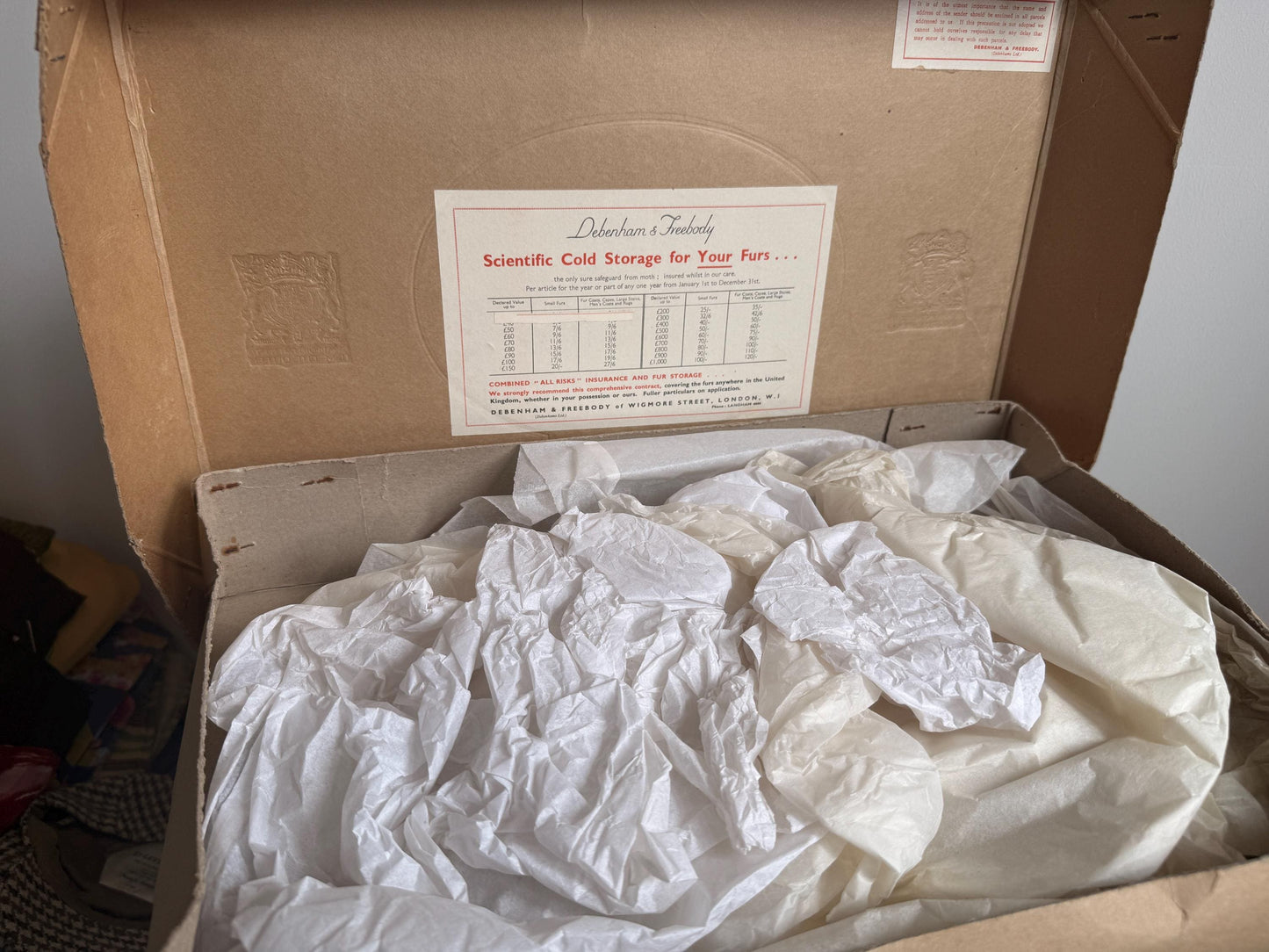 Vintage Debenham & Freebody Presentation Box | Royal Warrant Retail Ephemera