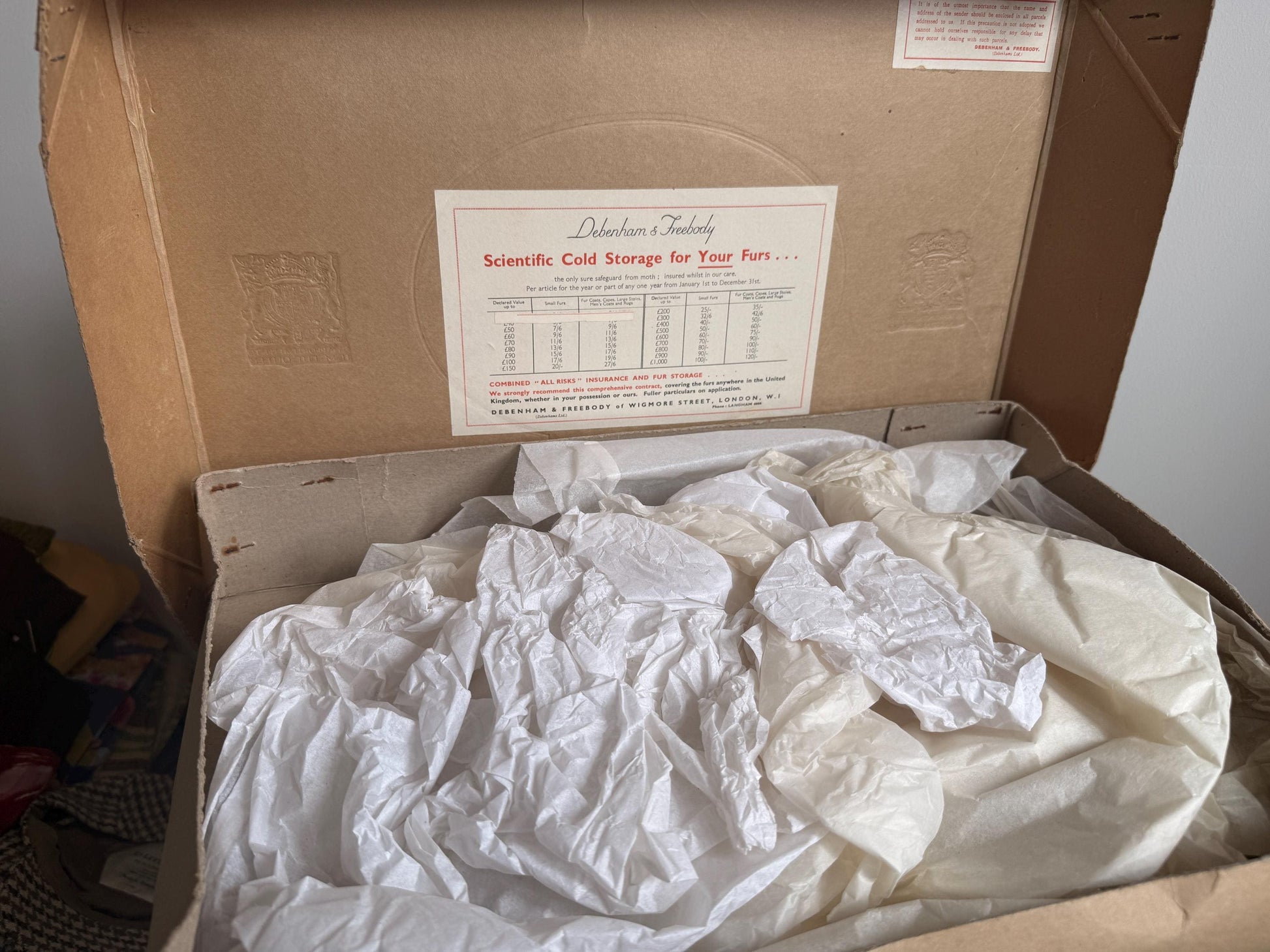 Vintage Debenham & Freebody Presentation Box | Royal Warrant Retail Ephemera