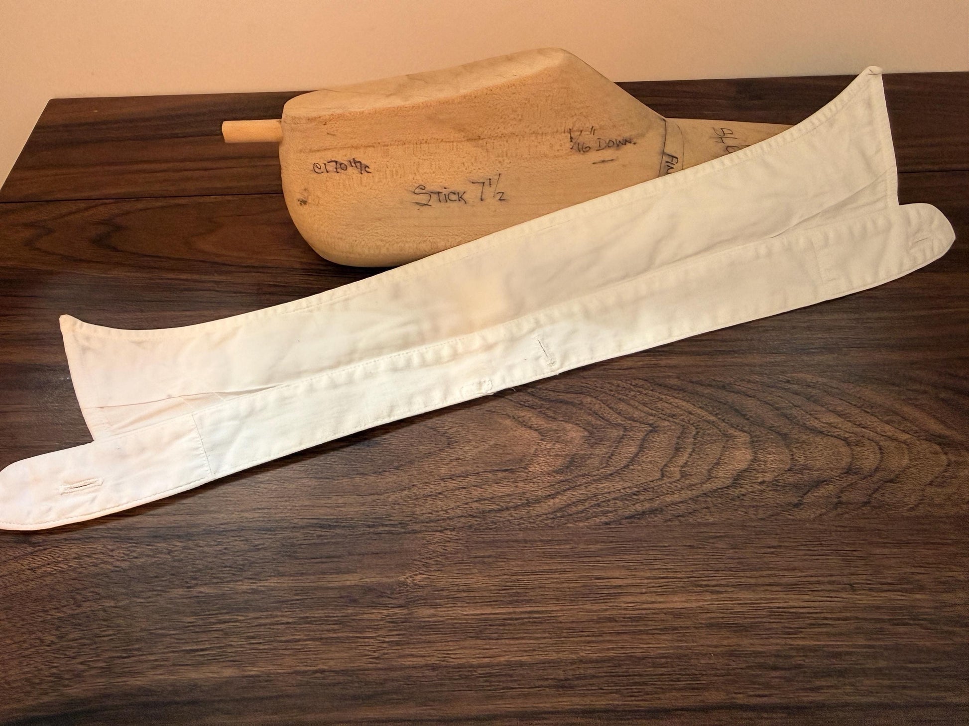 Vintage Detachable Marcella Wing Collar Shirt Collar 15" | White Cotton Piqué | Formal Evening Dress Collar