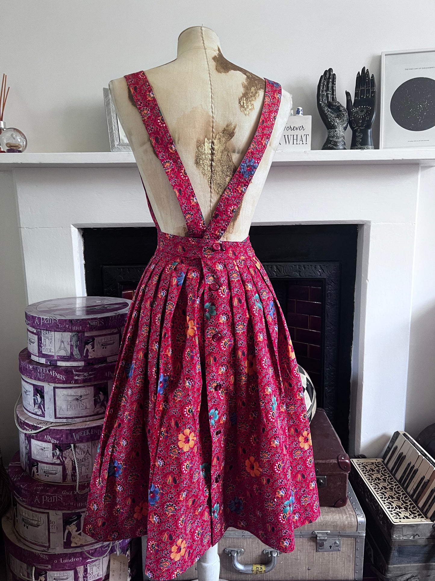 Vintage Dress 1970 Handmade wrap apron Dress liberty floral fabric Size 8-14 - Vintage - vintage dress - vintage fashion vintage handmade
