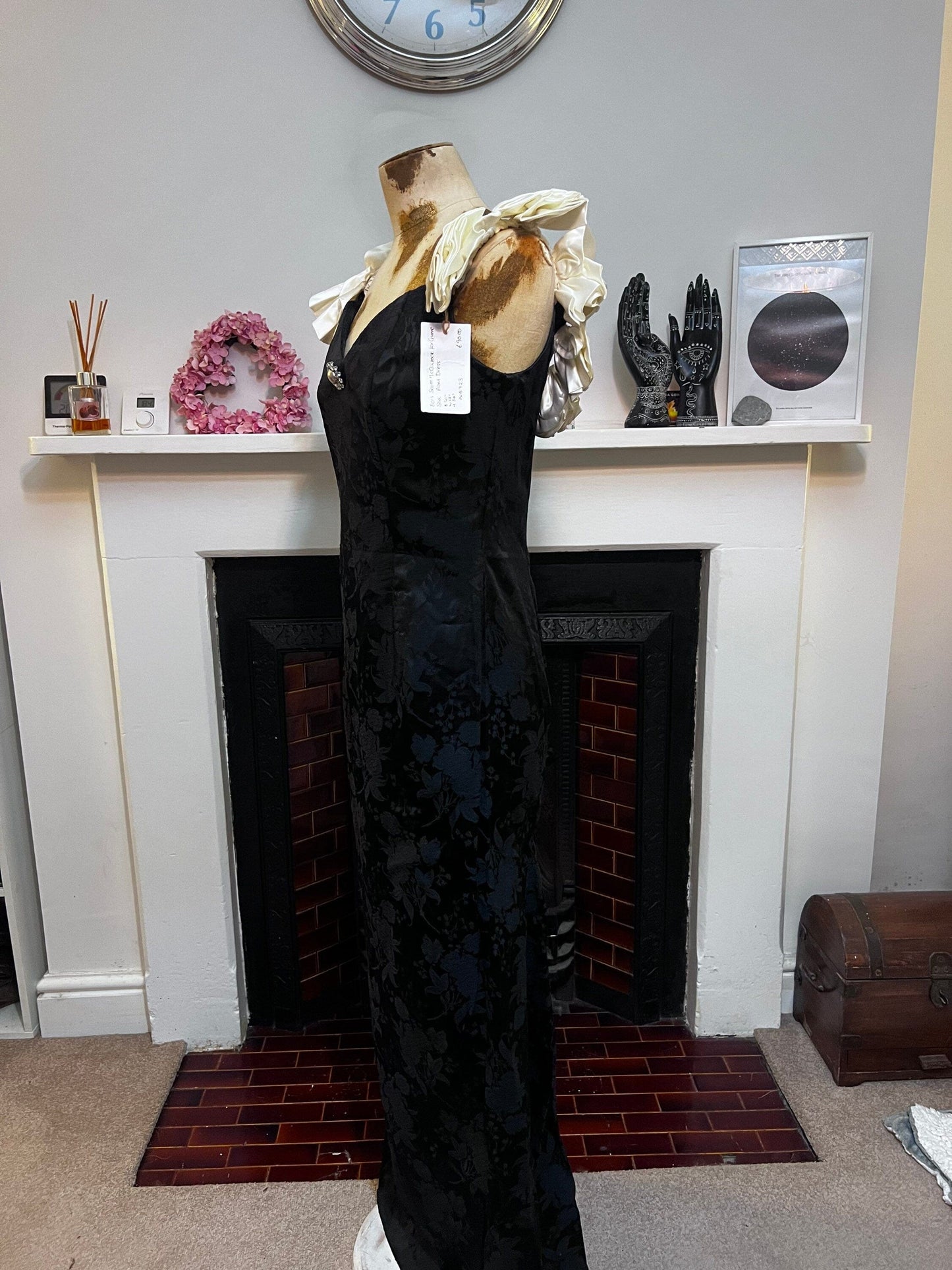 Vintage dress Black & Cream Scott McClintock 80s Prom Dress - Jessica McClintock for Gunne Sax