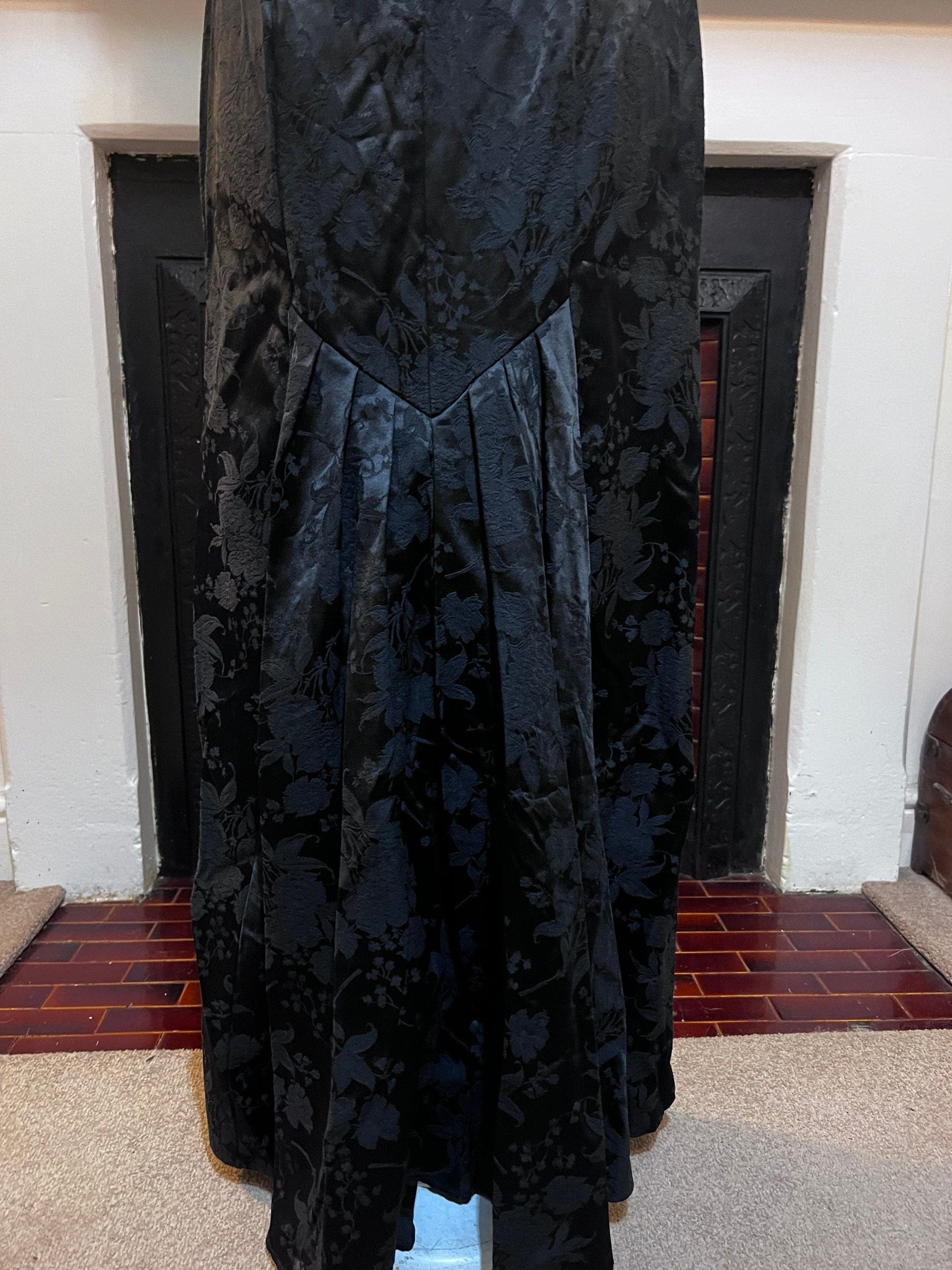 Vintage dress Black & Cream Scott McClintock 80s Prom Dress - Jessica McClintock for Gunne Sax