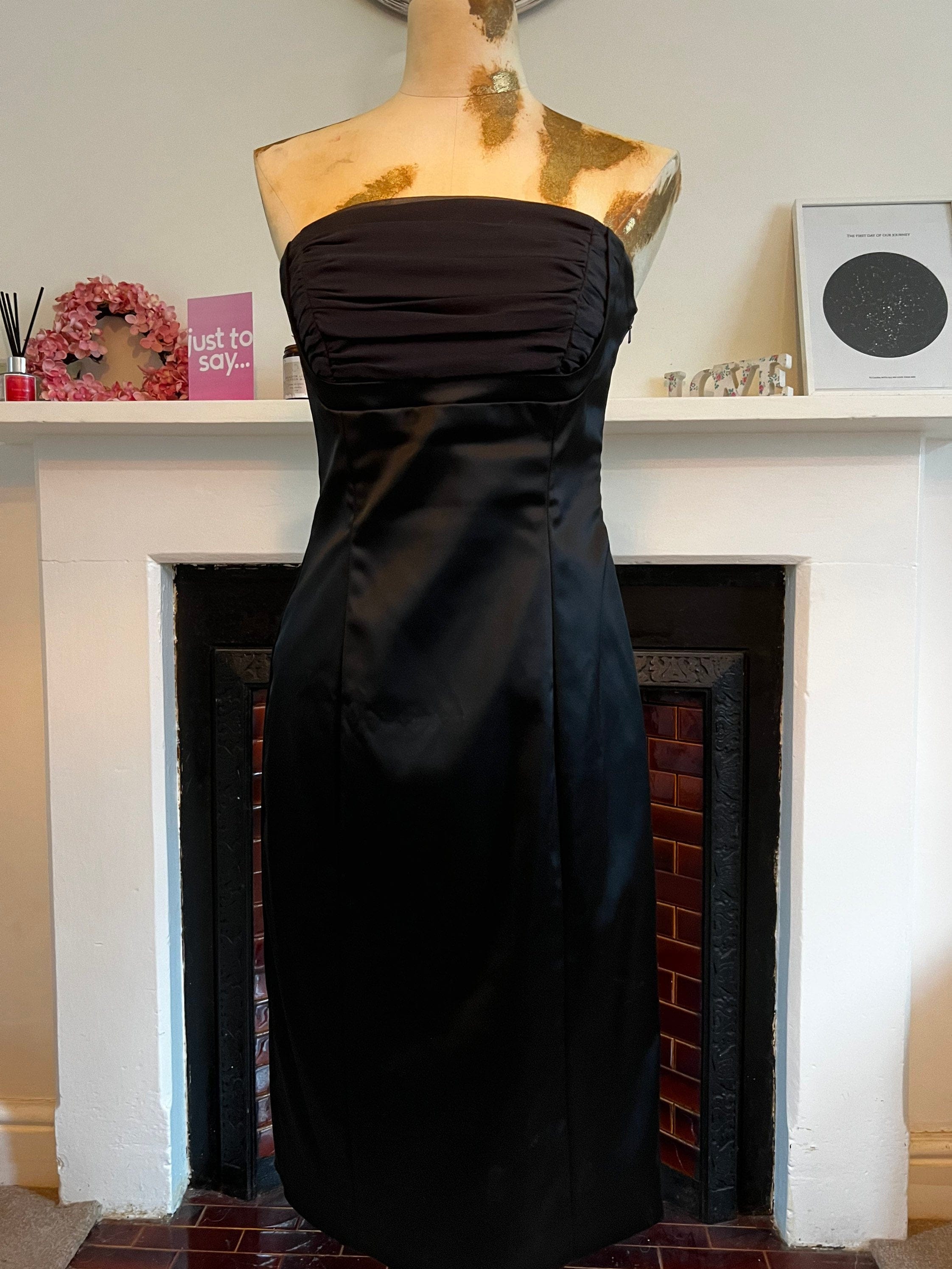 Coast black shop strapless dress