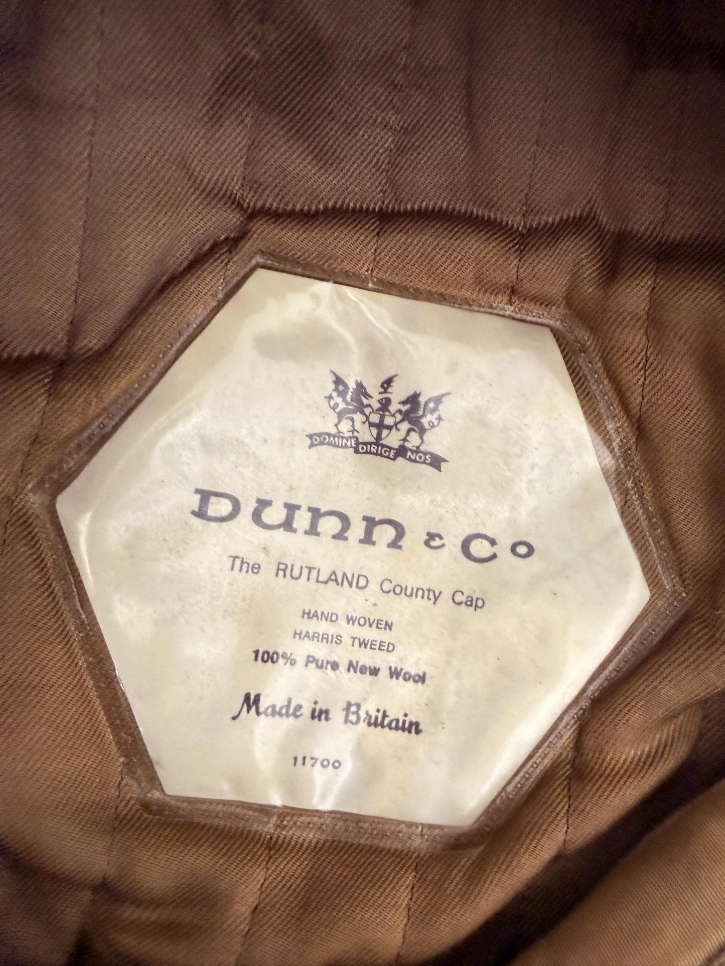 Vintage Dunn & Co Harris Tweed Flat Cap, Rutland County Wool Hat Size 57