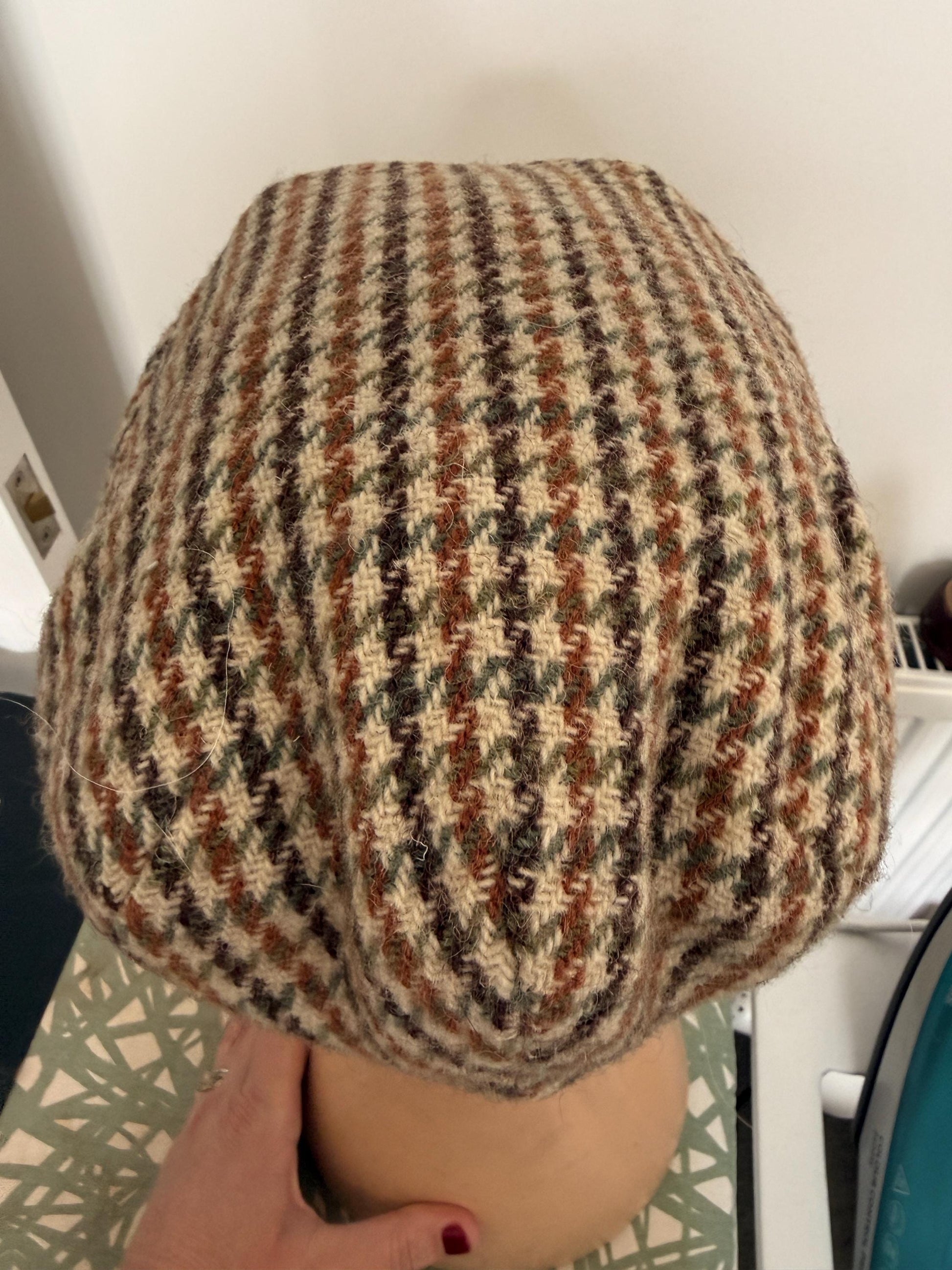 Vintage Dunn & Co Harris Tweed Flat Cap, Rutland County Wool Hat Size 57