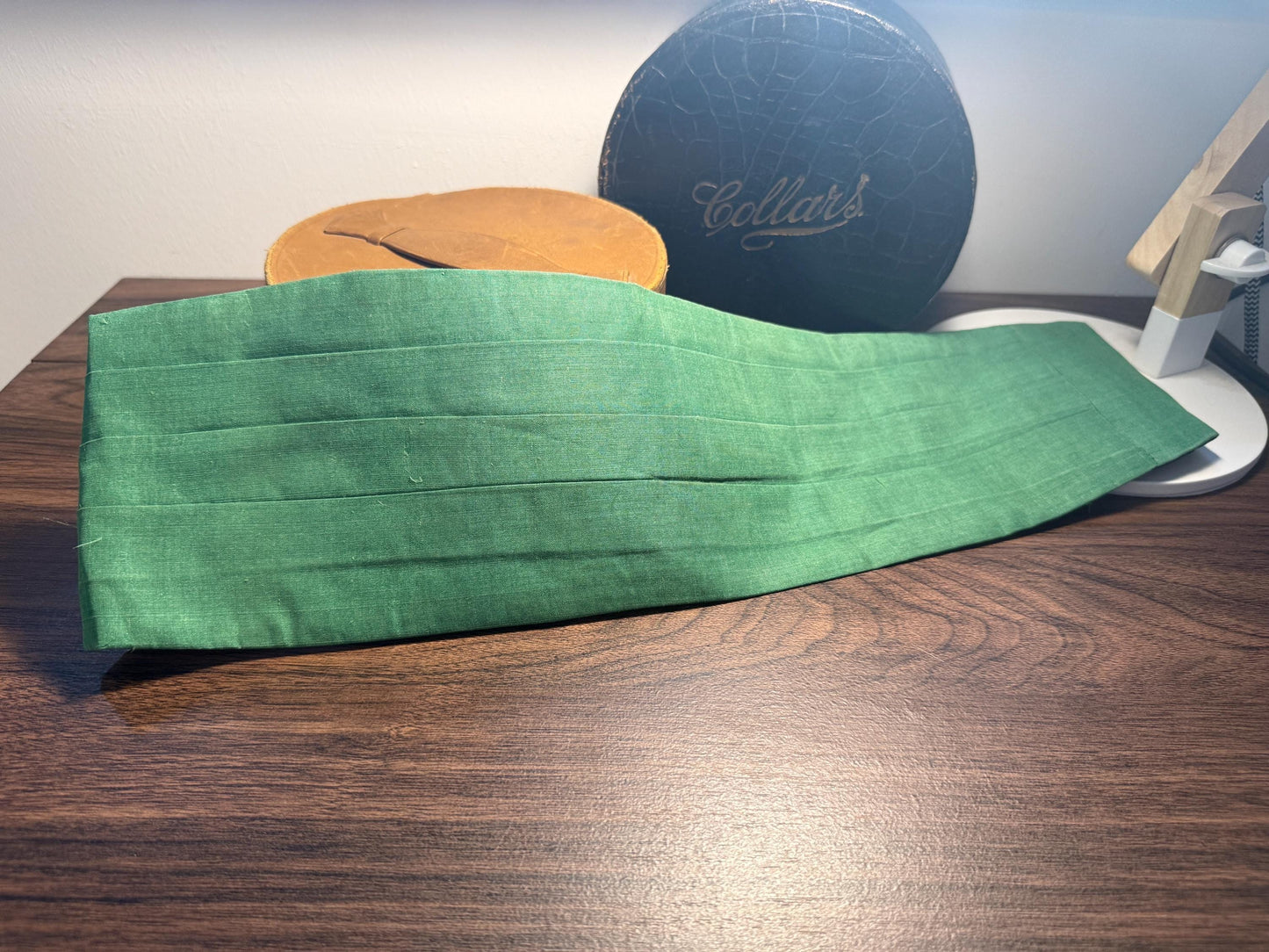 Vintage Emerald Green Silk Cummerbund | Made in England | Adjustable Formal Evening Wear | Black Tie Tuxedo Accessory