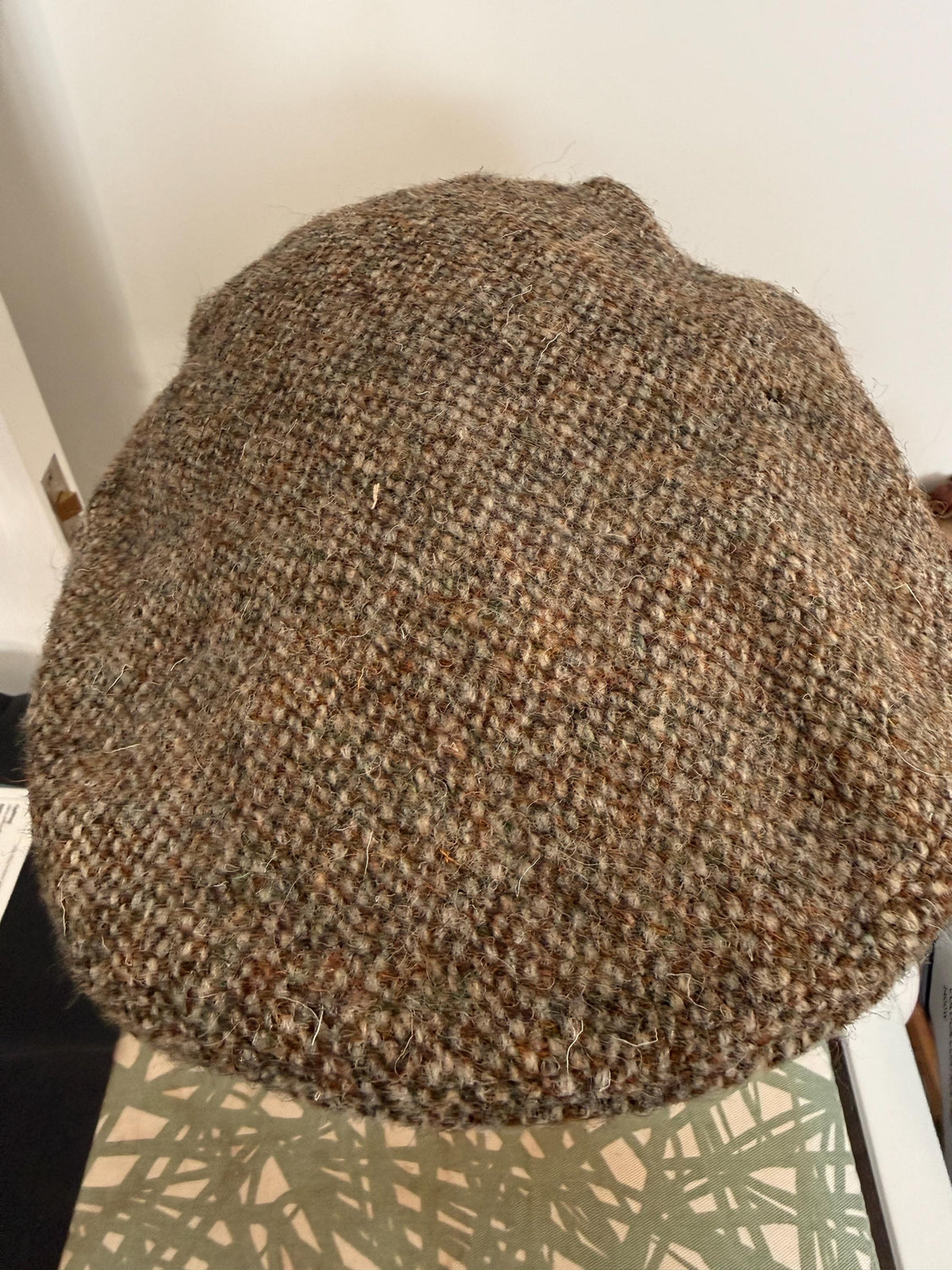 Vintage George Arthur Dunn Tweed Flat Cap, British Brown Wool Country Mens Hat