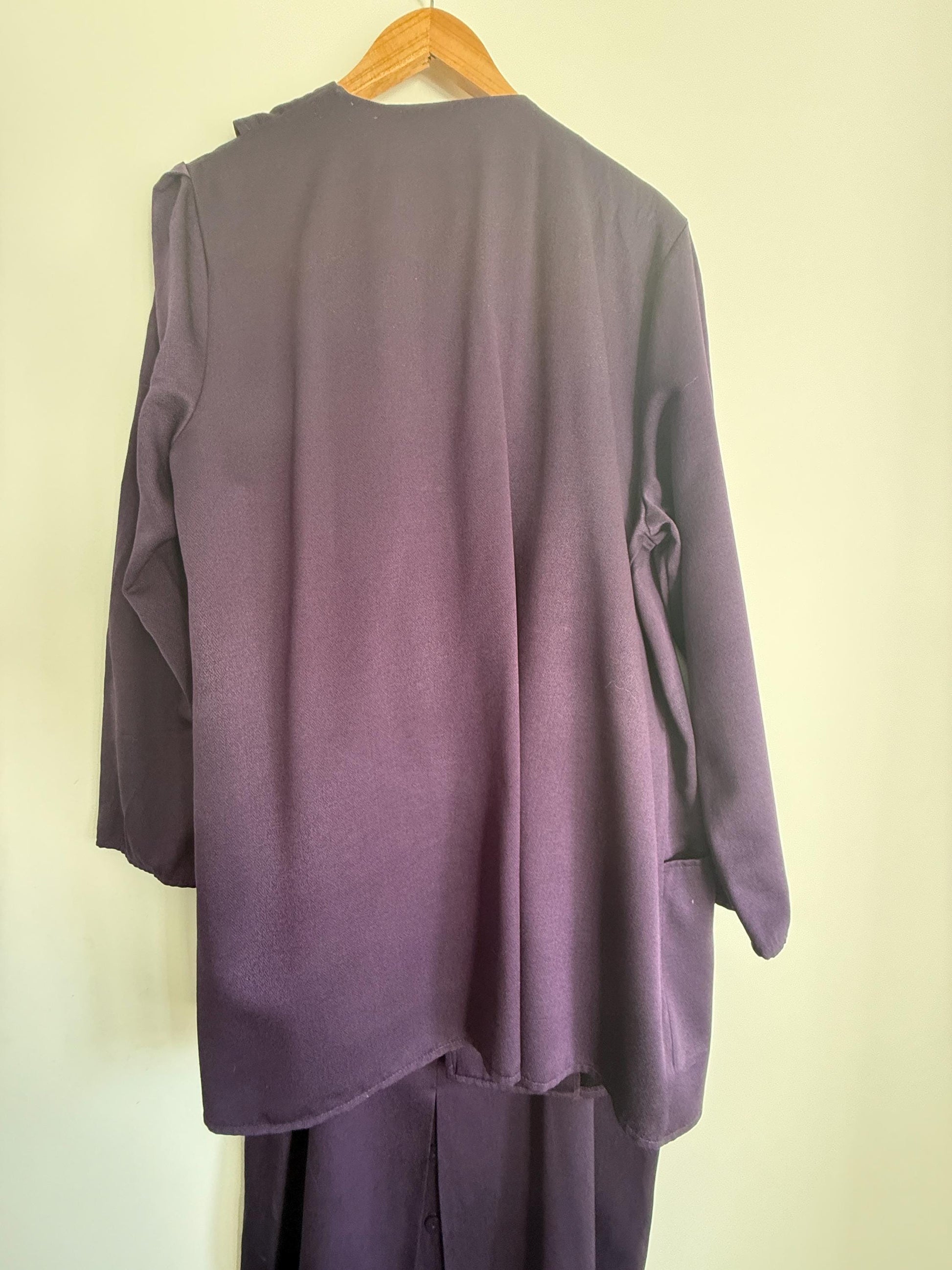 Vintage Godske Two Piece Suit UK 18 | Purple Skirt Suit | Scandinavian Vintage | Smart Occasion Suit | 1980s Tailored Set