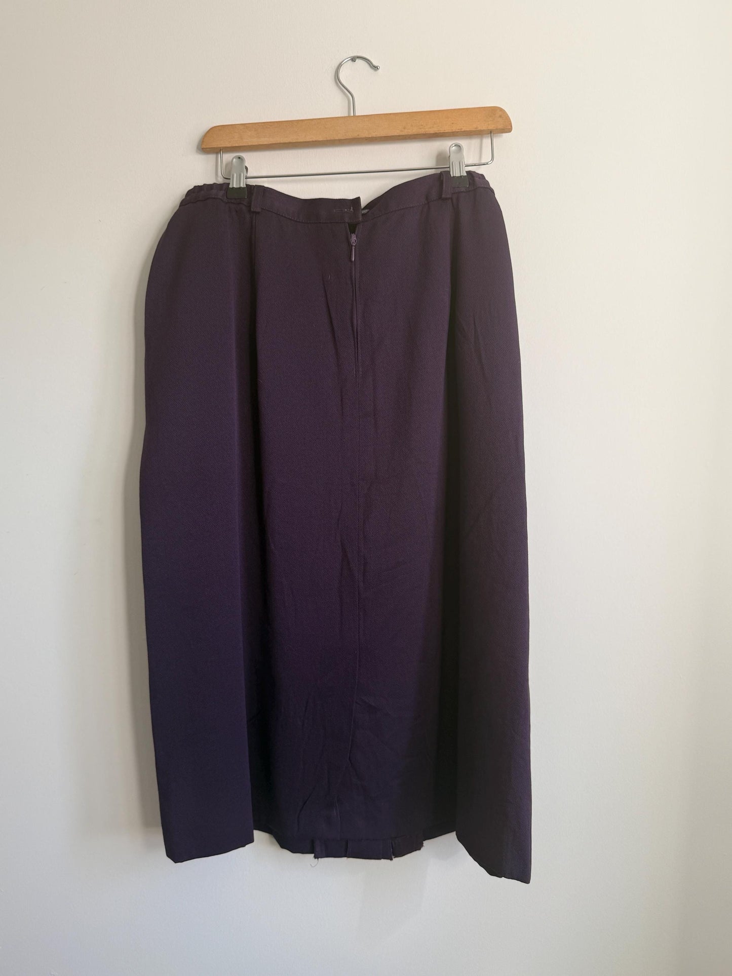Vintage Godske Two Piece Suit UK 18 | Purple Skirt Suit | Scandinavian Vintage | Smart Occasion Suit | 1980s Tailored Set