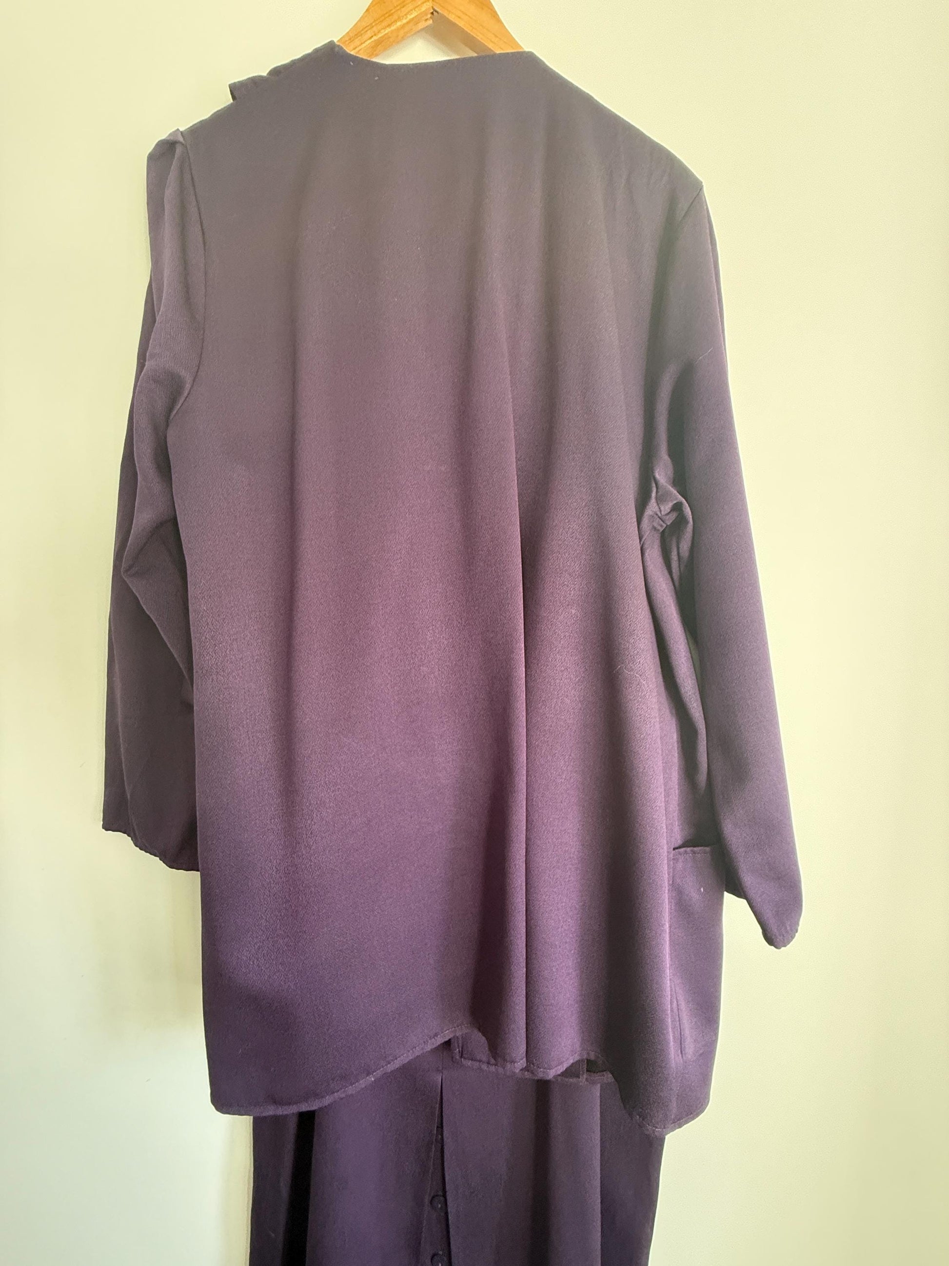 Vintage Godske Two Piece Suit UK 18 | Purple Skirt Suit | Scandinavian Vintage | Smart Occasion Suit | 1980s Tailored Set