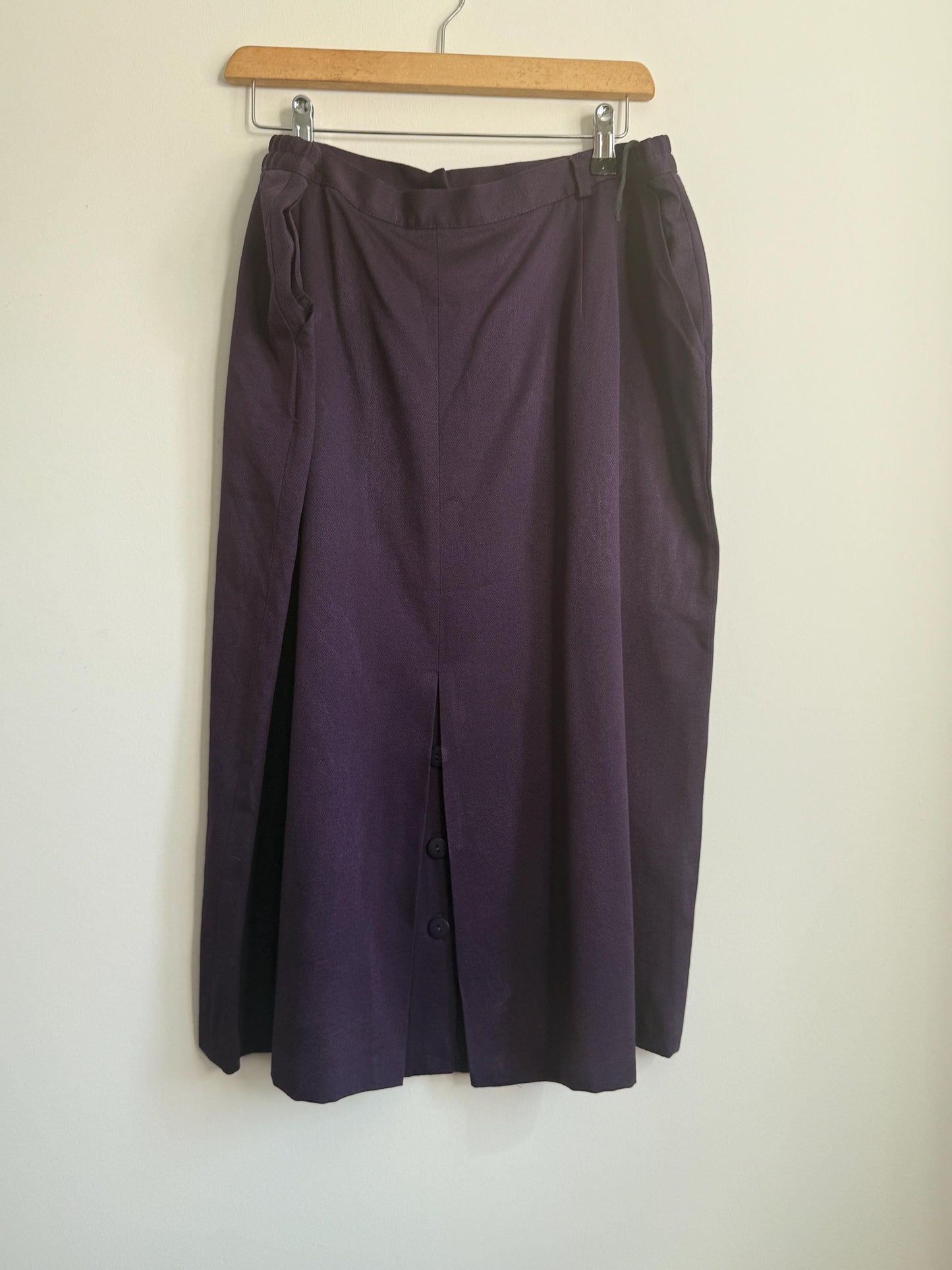 Vintage Godske Two Piece Suit UK 18 | Purple Skirt Suit | Scandinavian Vintage | Smart Occasion Suit | 1980s Tailored Set