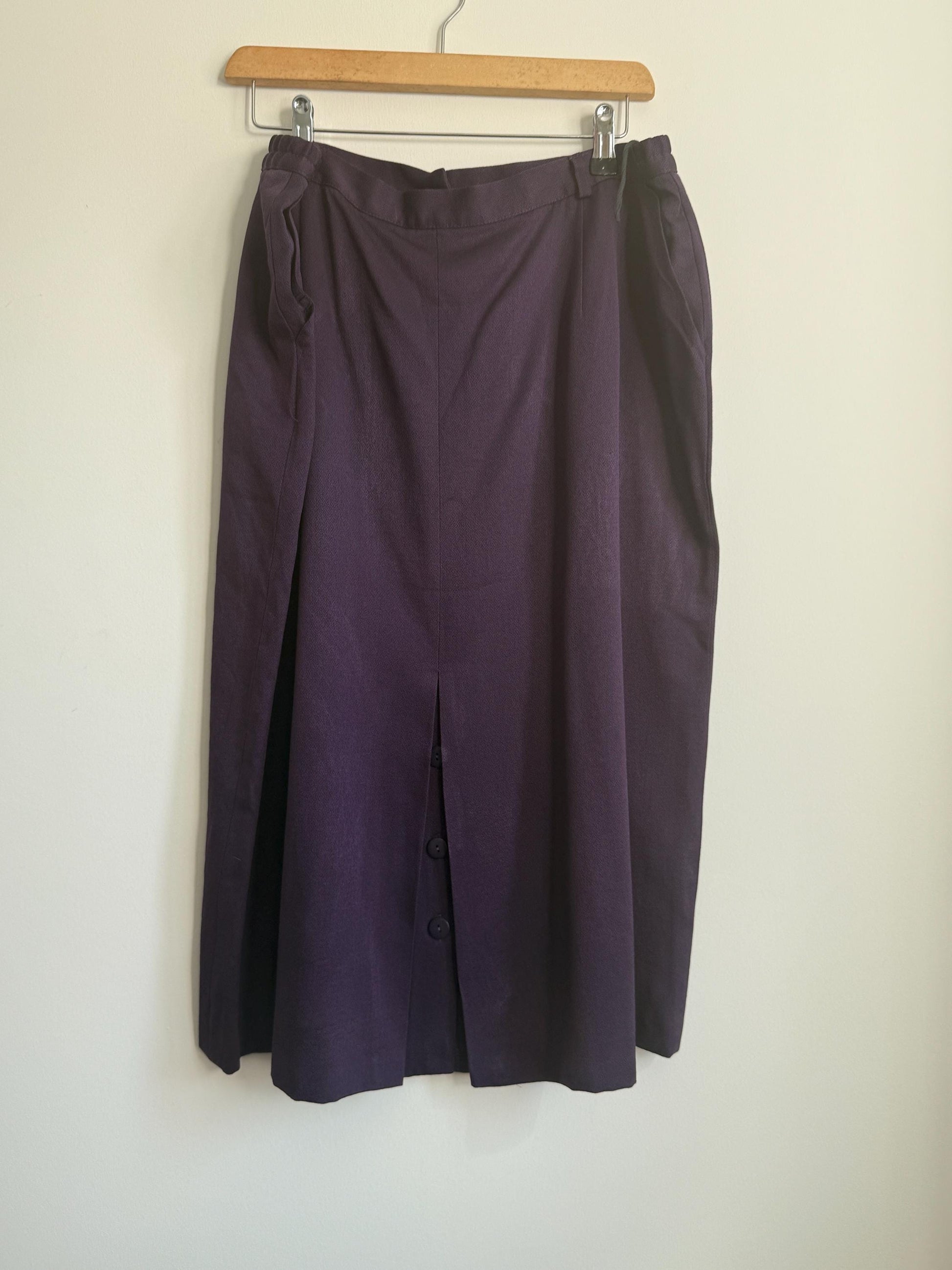 Vintage Godske Two Piece Suit UK 18 | Purple Skirt Suit | Scandinavian Vintage | Smart Occasion Suit | 1980s Tailored Set