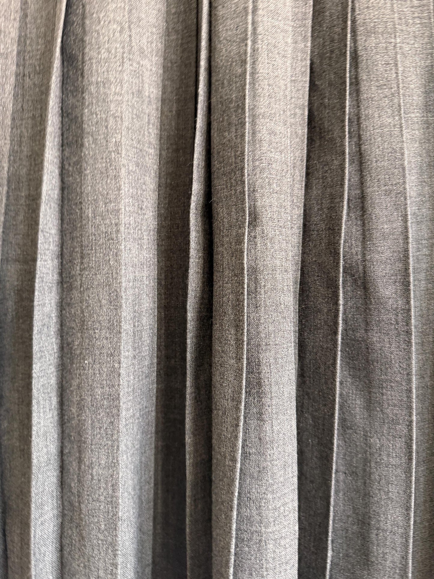 Vintage Grey Pleated Midi Skirt | Bedford Clothes | Made in Britain | UK 8-10