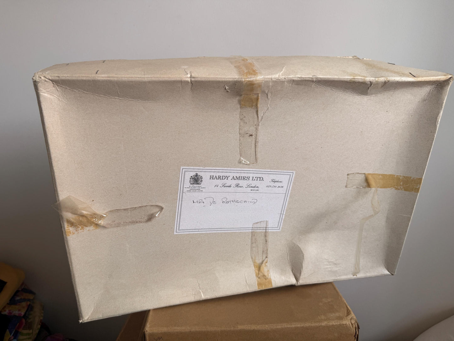 Vintage Hardy Amies Savile Row Presentation Box | Original Luxury Retail Packaging | Fashion Ephemera | 1995–2000