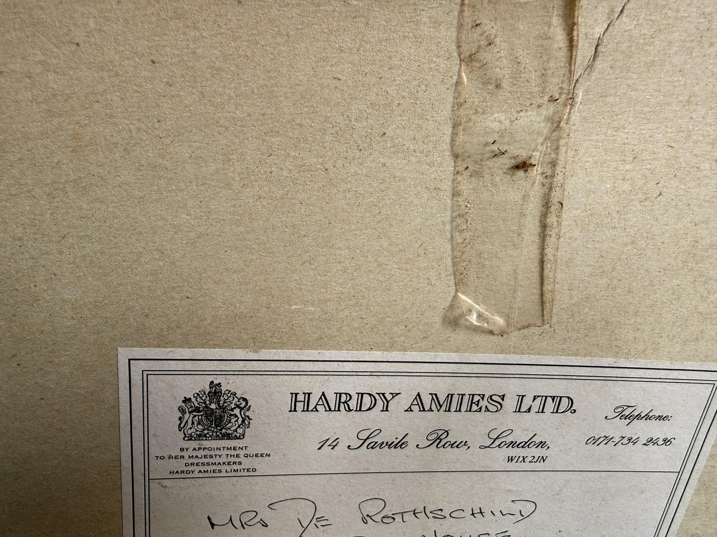 Vintage Hardy Amies Savile Row Presentation Box | Original Luxury Retail Packaging | Fashion Ephemera | 1995–2000