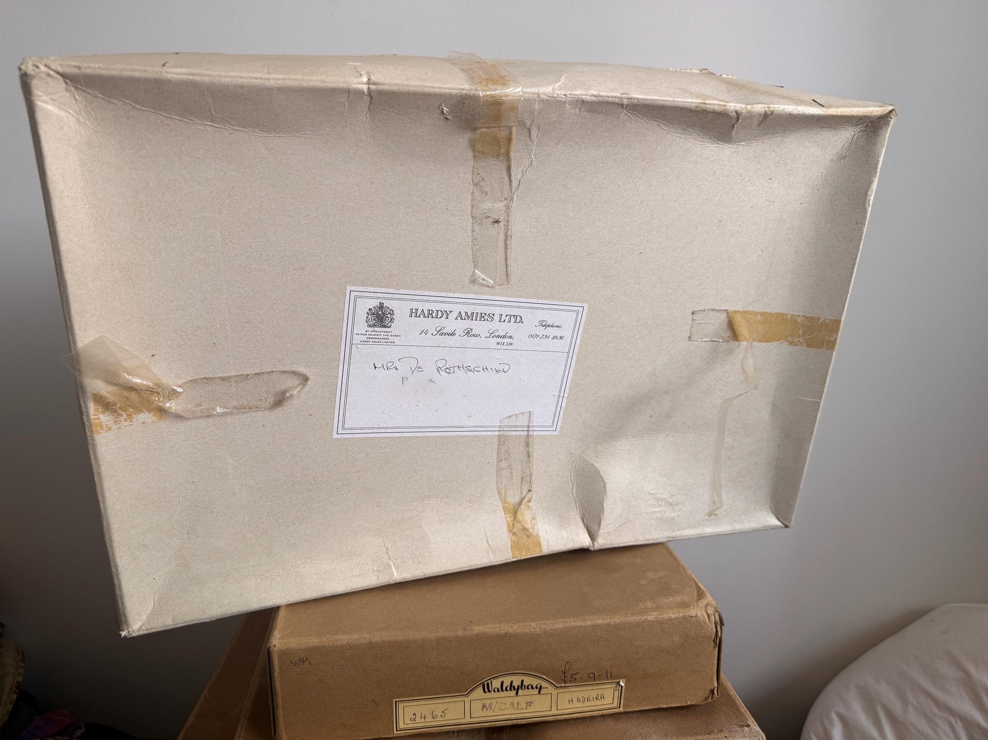 Vintage Hardy Amies Savile Row Presentation Box | Original Luxury Retail Packaging | Fashion Ephemera | 1995–2000