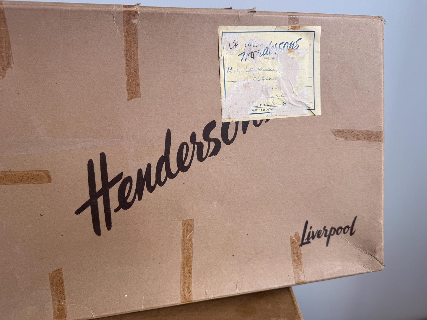 Vintage Henderson's Liverpool Presentation Box | Original Retail Packaging, Tissue Paper, Fashion Ephemera