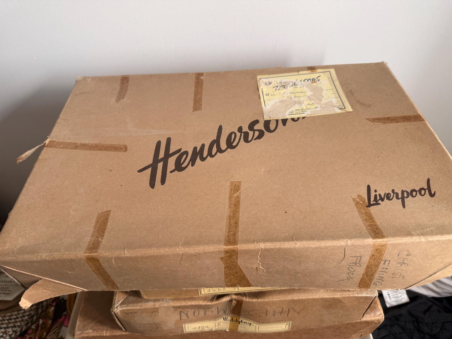 Vintage Henderson's Liverpool Presentation Box | Original Retail Packaging, Tissue Paper, Fashion Ephemera
