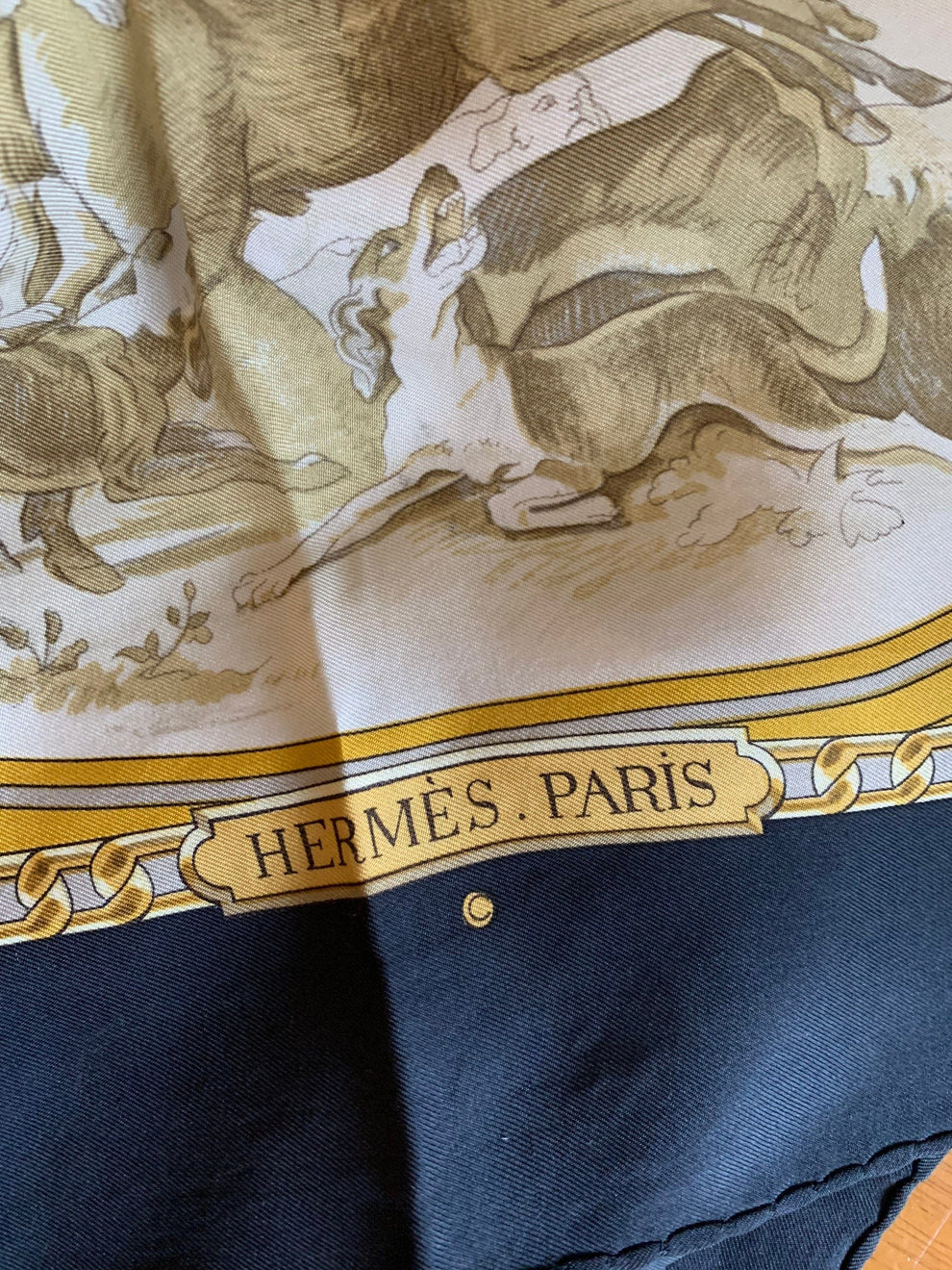 Hermes Scarf 'Armes de Chasse' - Vintage Hermes Carre – Pretty Vintage ...