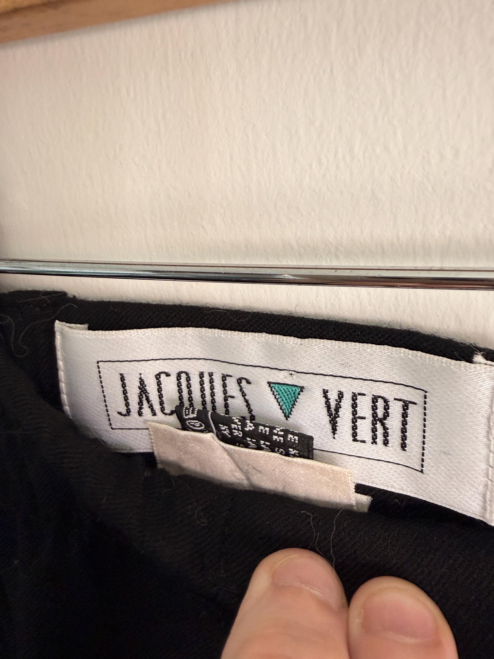 Vintage Jacques Vert Black Midi Skirt UK 12 | 1990s A-Line Skirt | Classic Minimalist Skirt | High Waist Pull On Skirt | Capsule Wardrobe