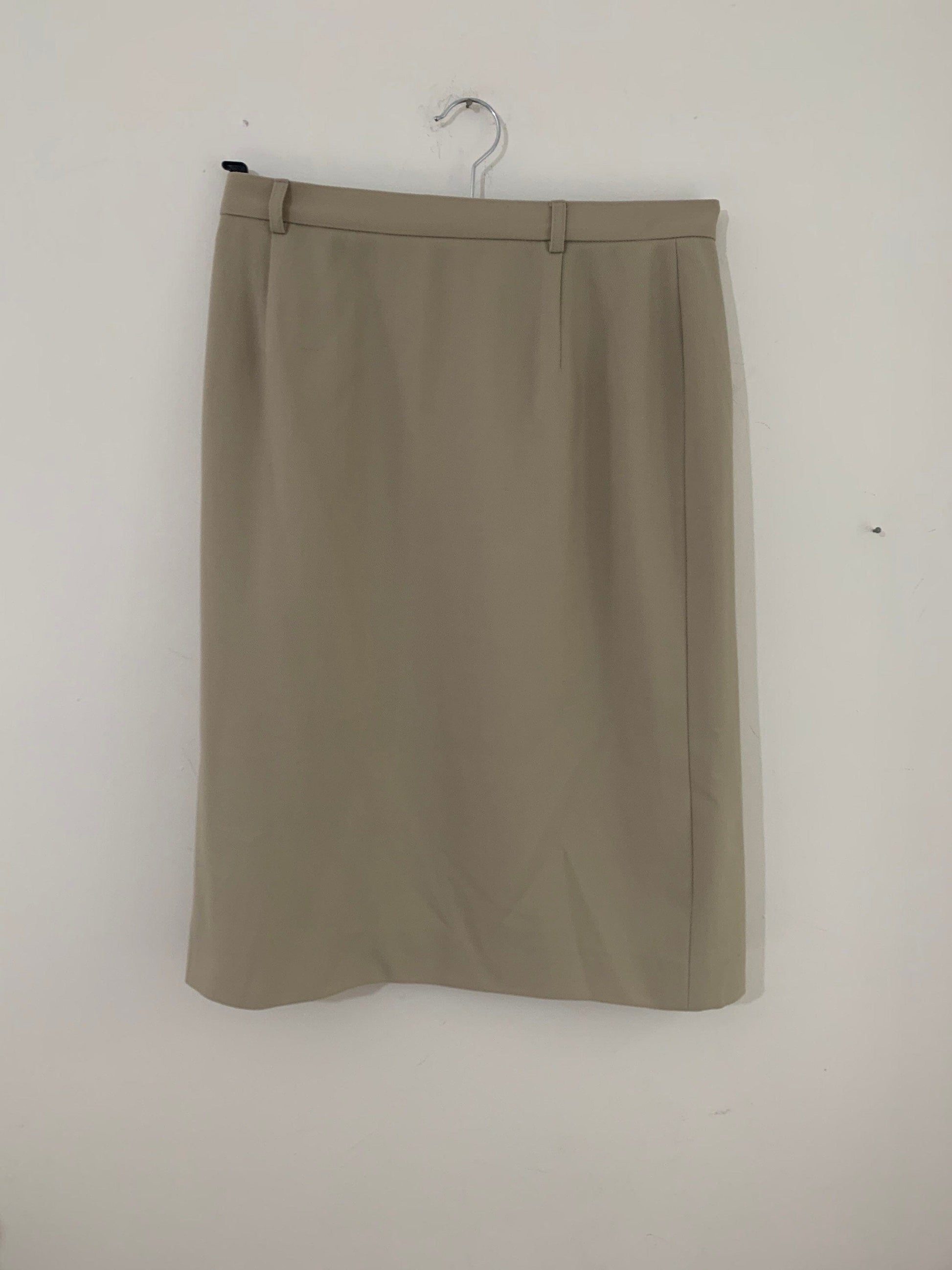 Vintage Jaeger Skirt Knee Length Beige UK Size 14