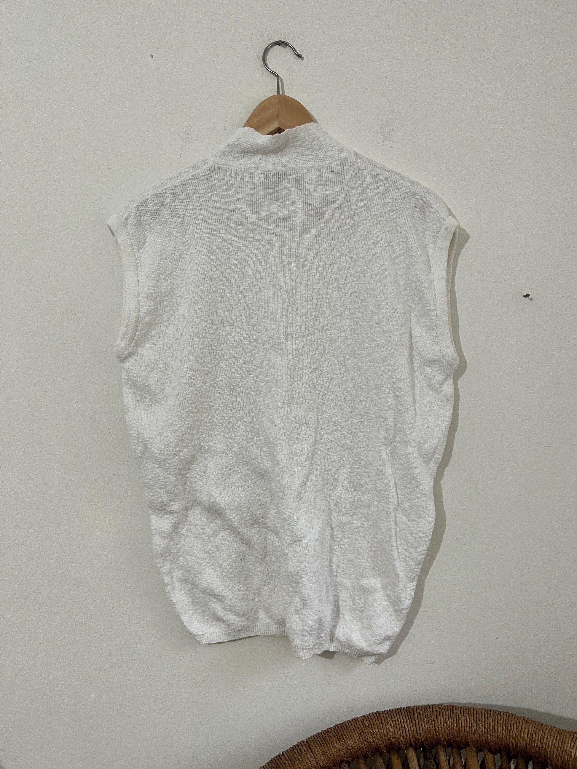 80s white Jaeger Jumper knitwear white fine knit jumper