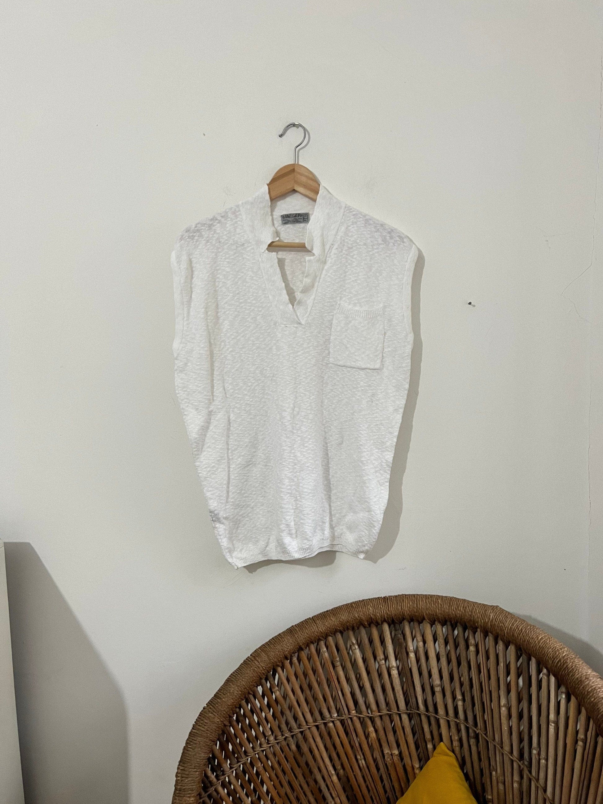 80s white Jaeger Jumper knitwear white fine knit jumper